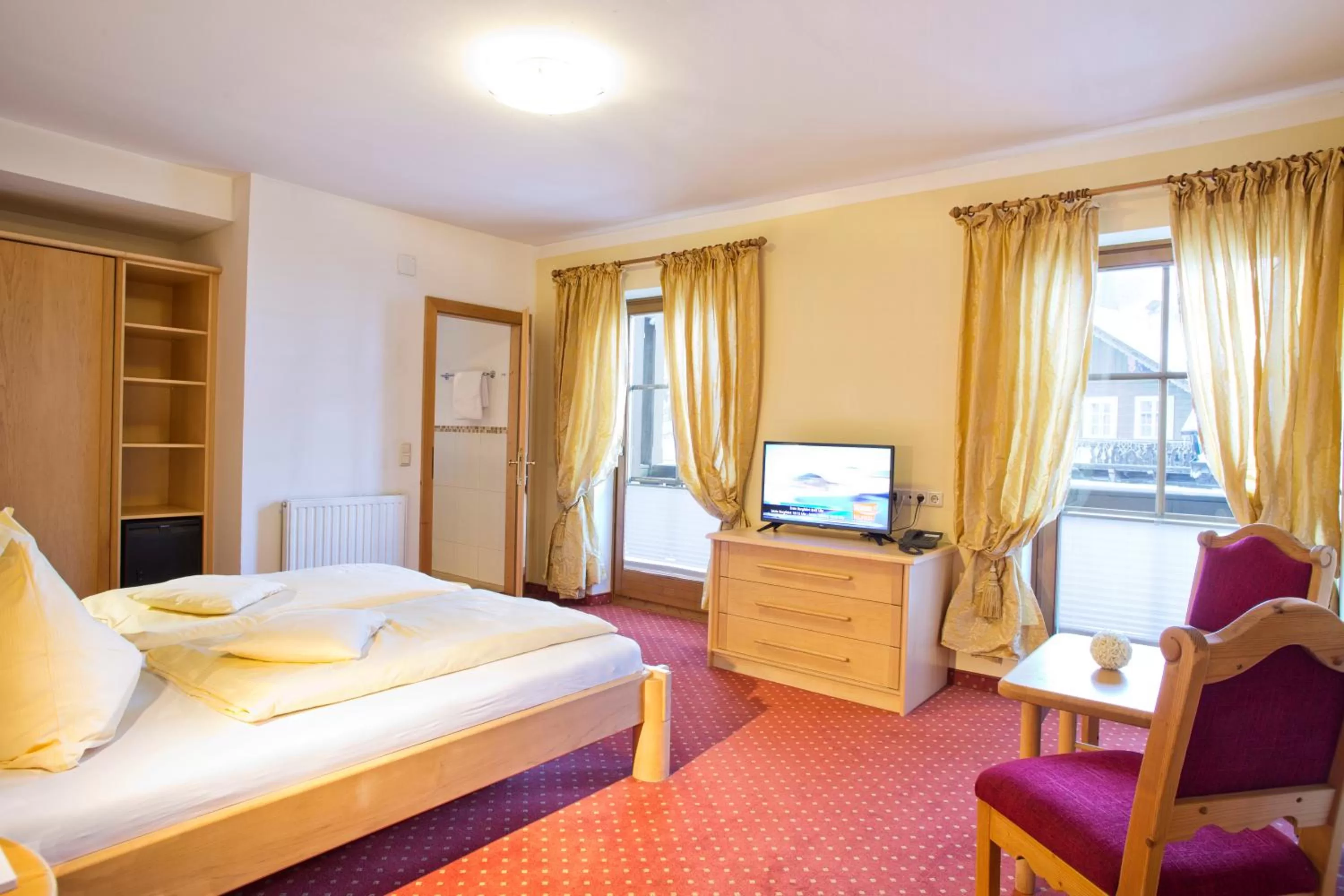 Decorative detail, Bed in Hotel in the HEART of the Alps