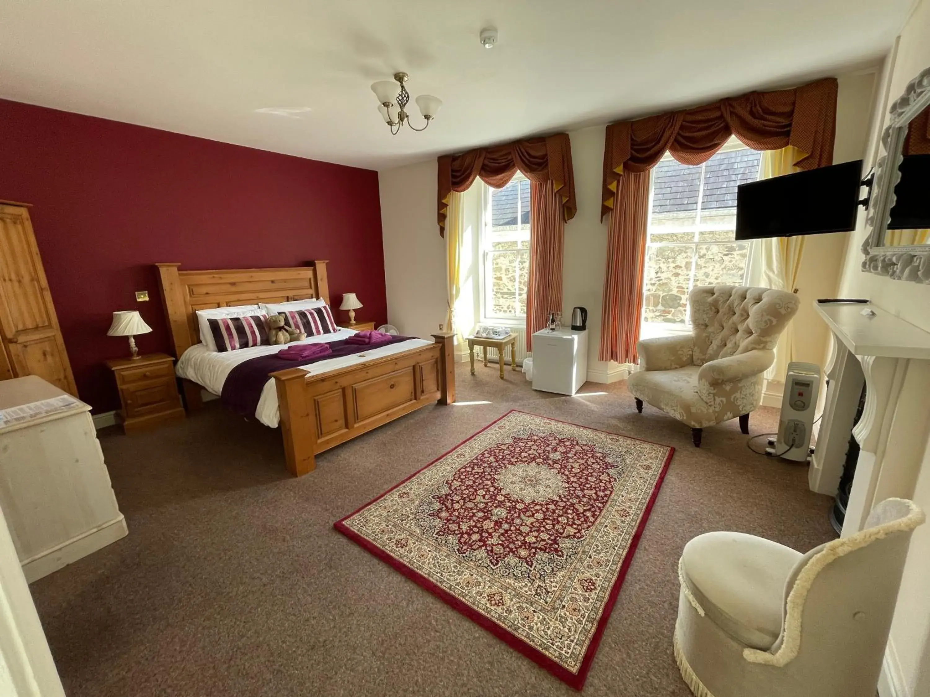 Bedroom, Seating Area in Station House, Dartmoor and Coast located, Village centre Hotel