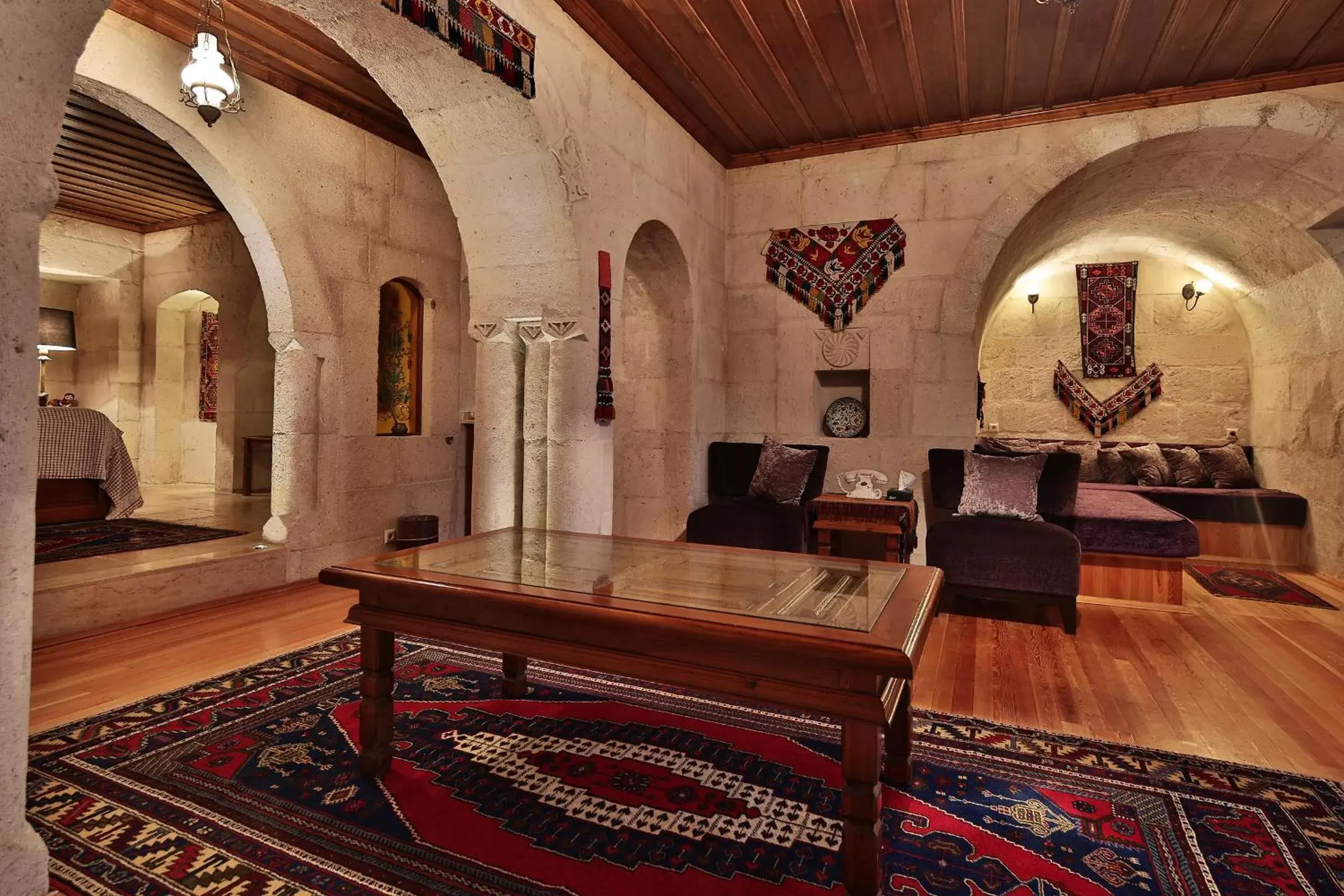 Living room, Seating Area in Cappadocia Cave Suites