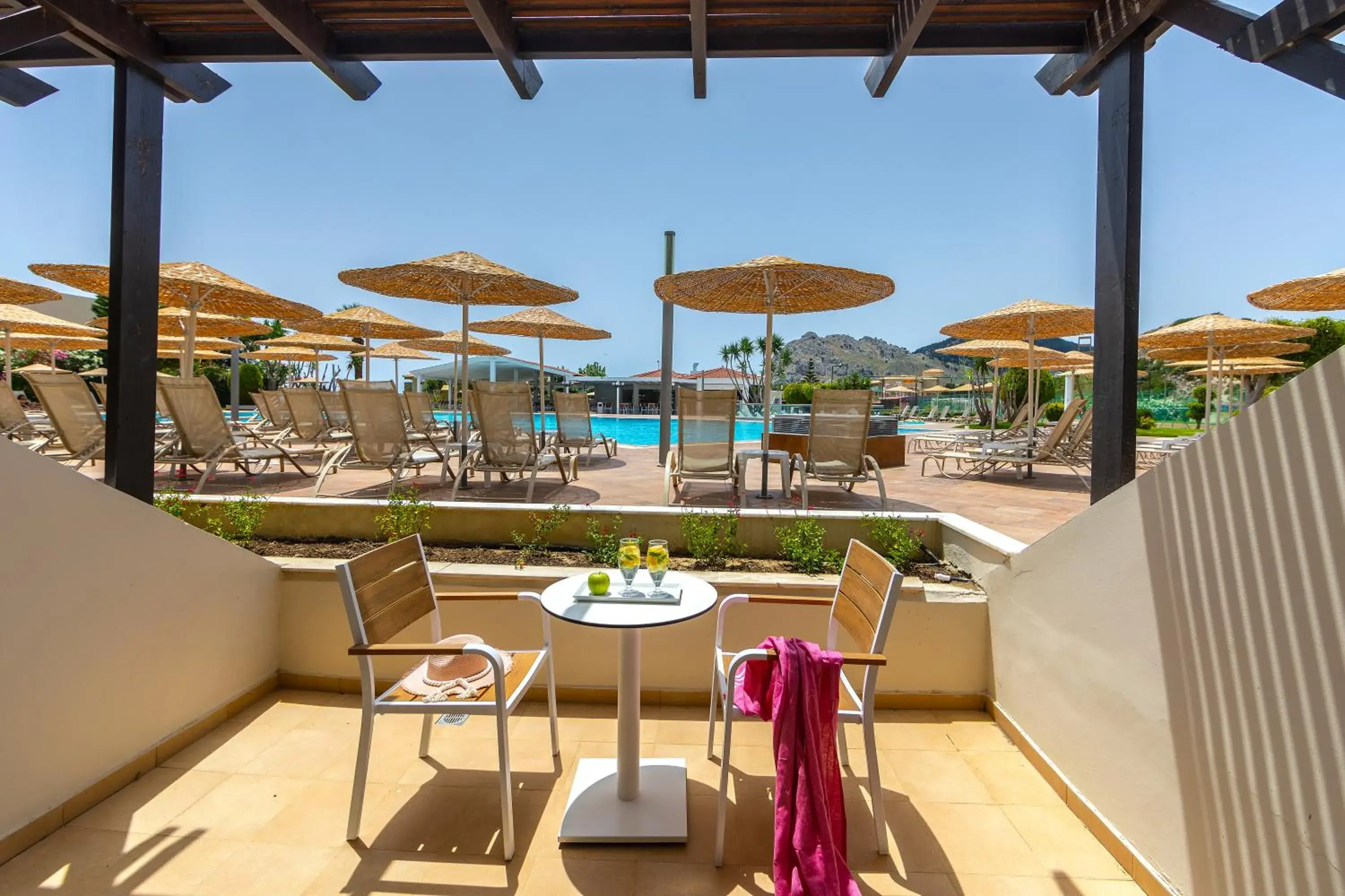 Pool view, Balcony/Terrace in Leonardo Kolymbia Resort Rhodes