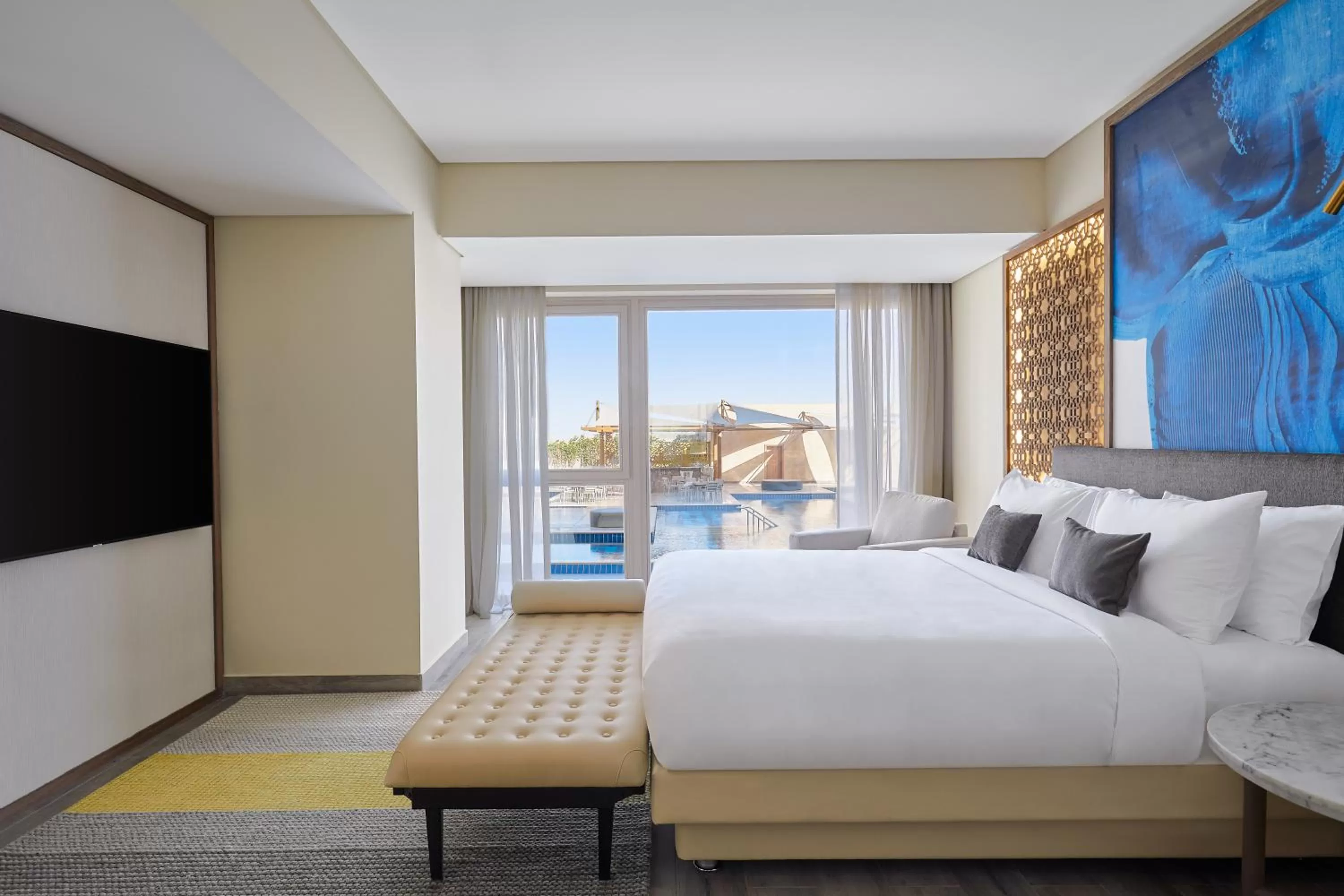 Bed in Hyatt Regency Cairo West