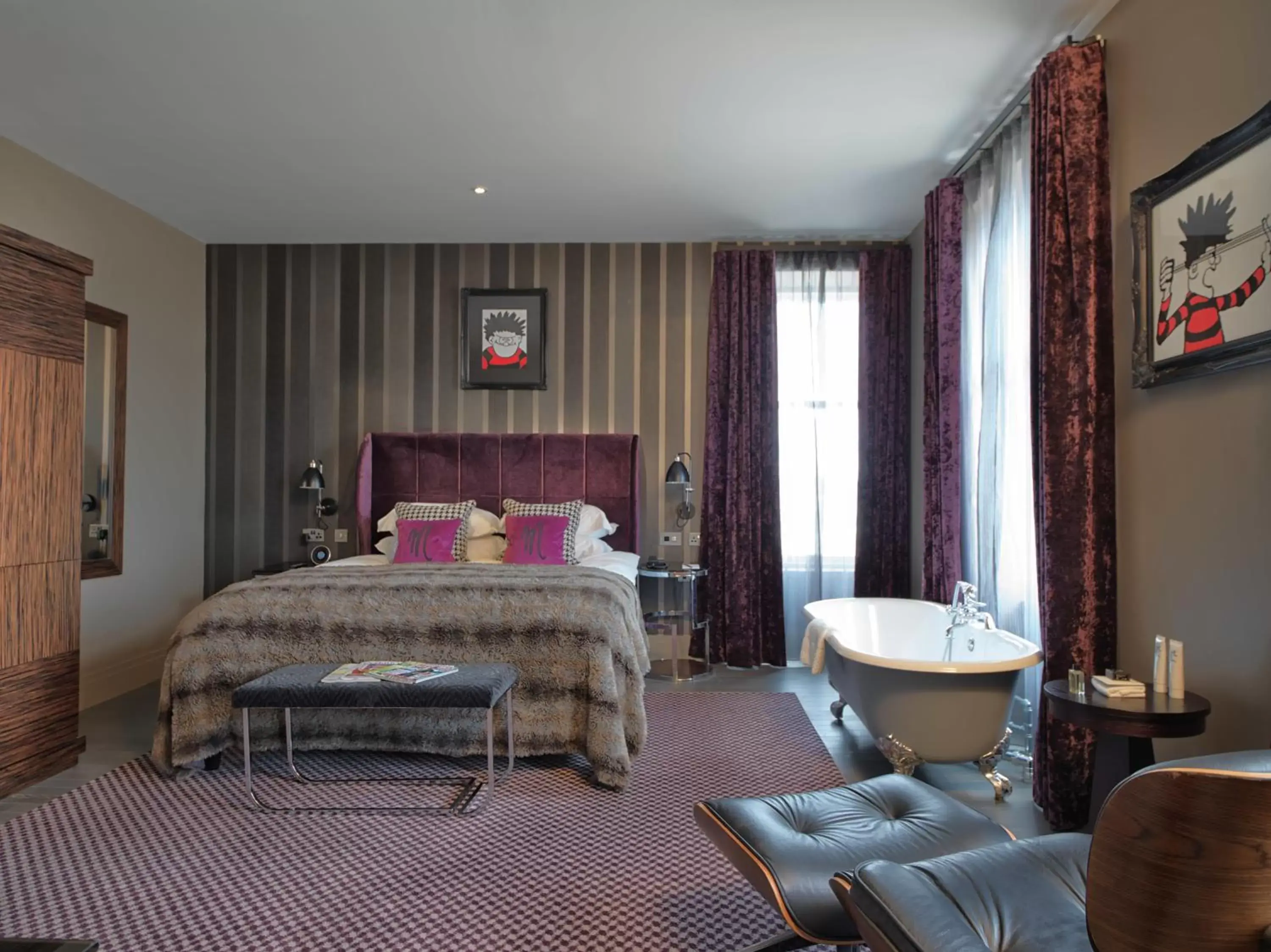Bedroom, Bed in Malmaison Dundee