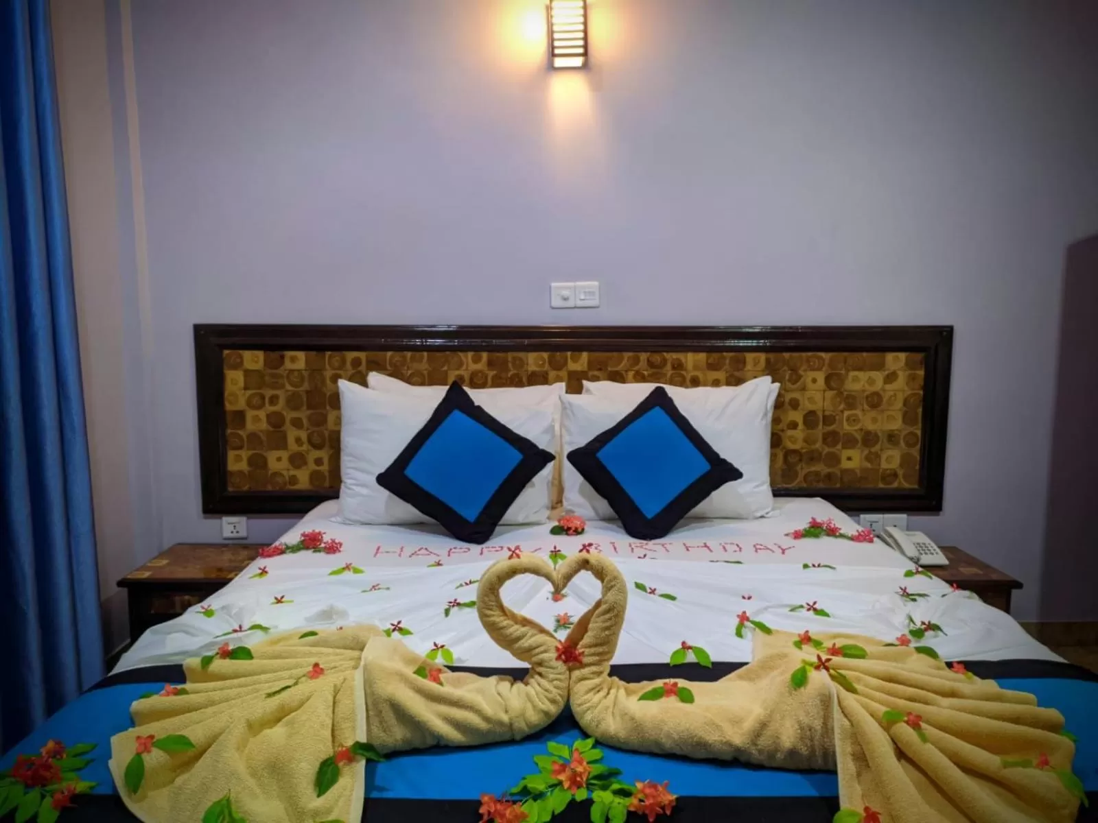 Bed in Blue Sand Beach Resort