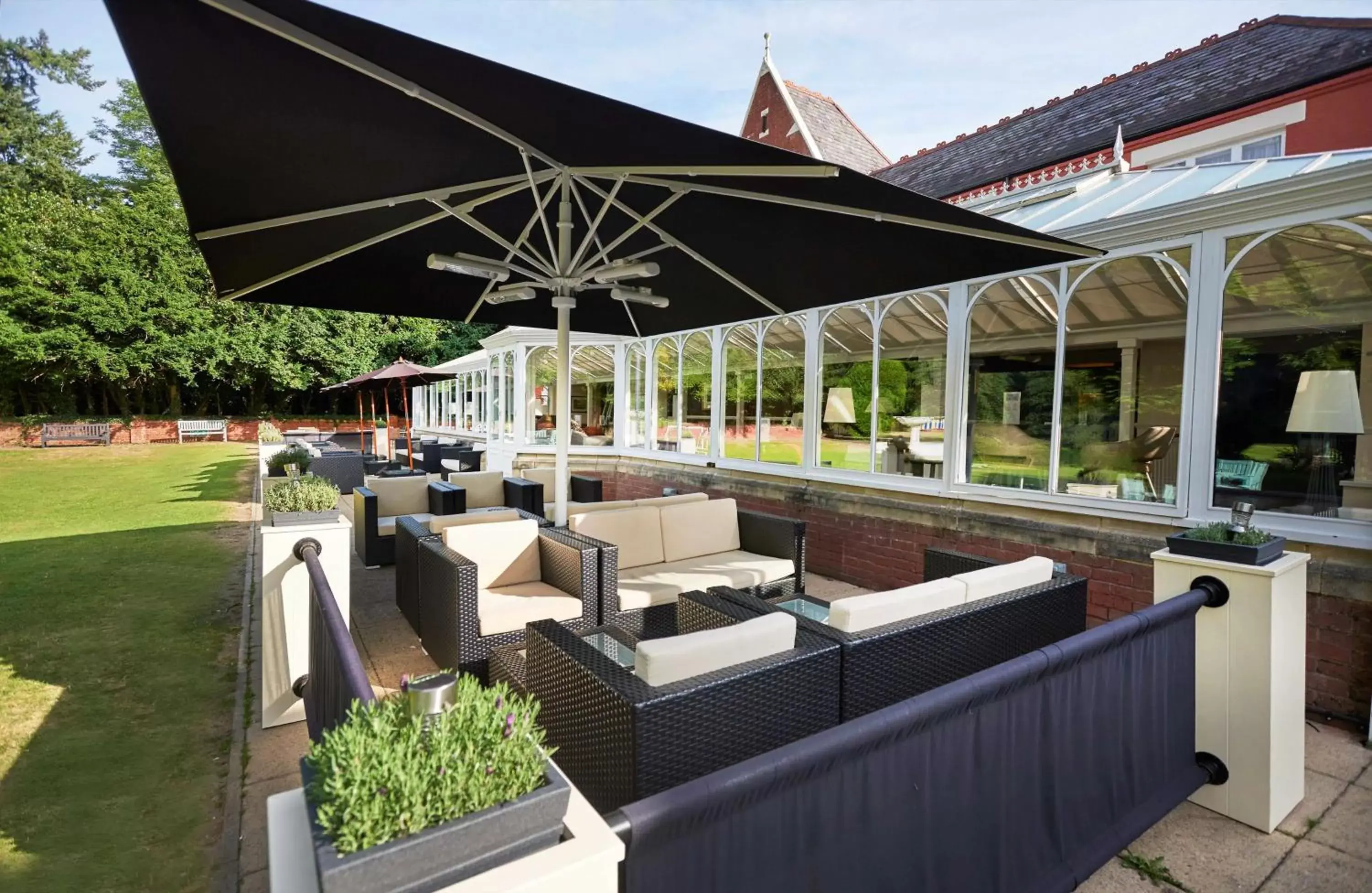 Patio, Restaurant/Places to Eat in DoubleTree by Hilton St. Anne's Manor