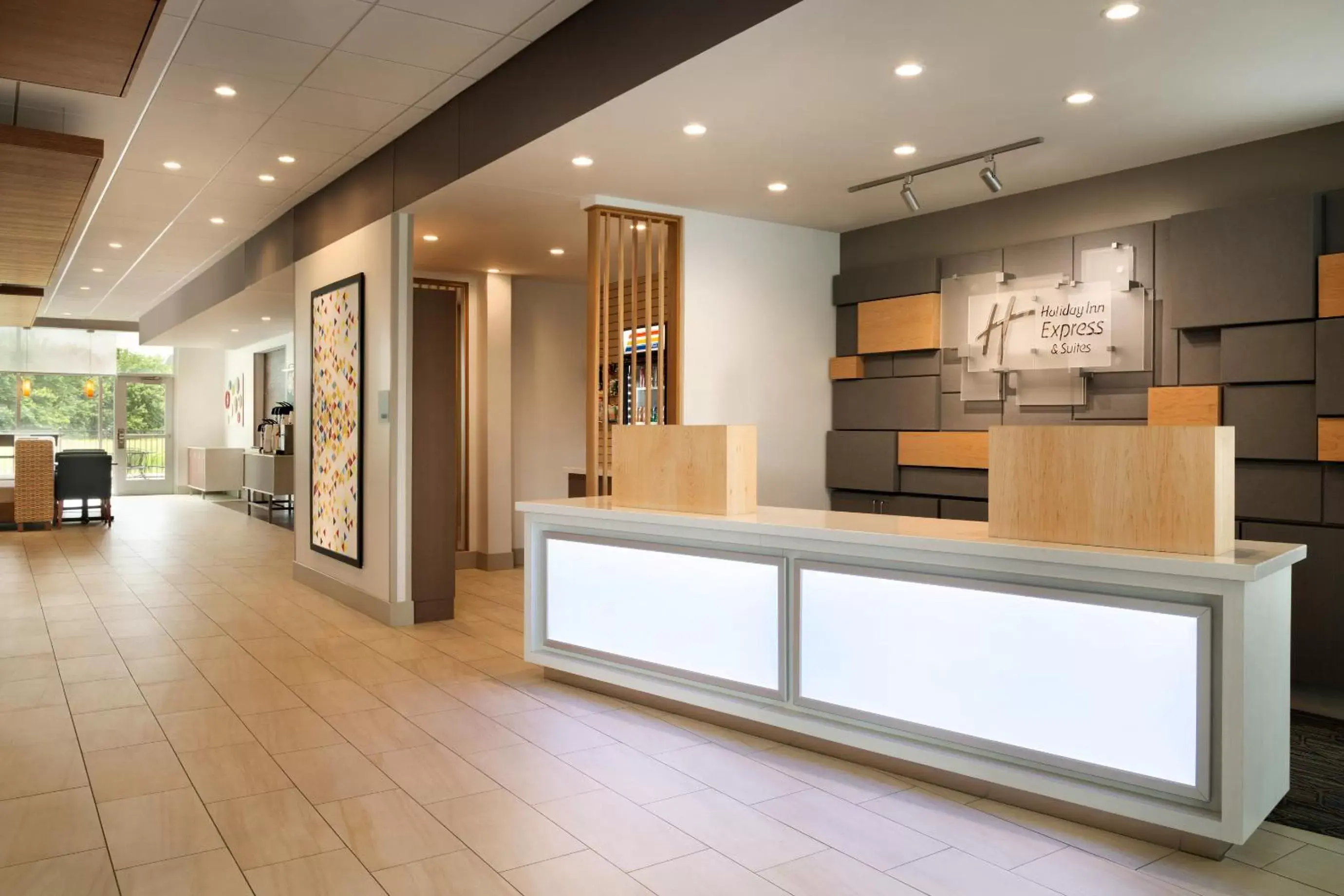 Lobby/Reception in Holiday Inn Express & Suites - Calgary Airport Trail NE, an IHG Hotel