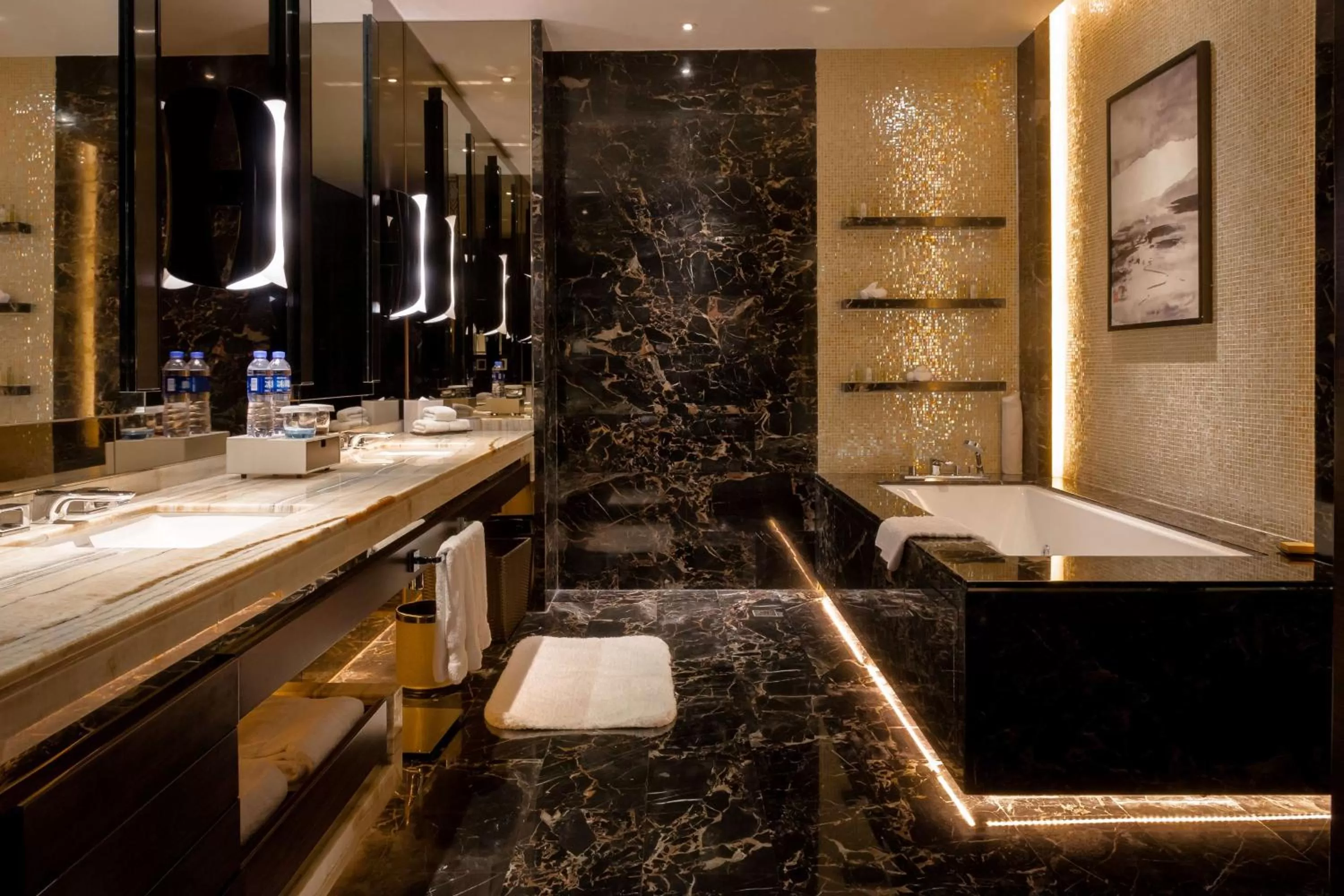 Bathroom in Hilton Shenzhen Futian, Metro Station at Hotel Front Door, Close to Futian Convention & Exhibition Center