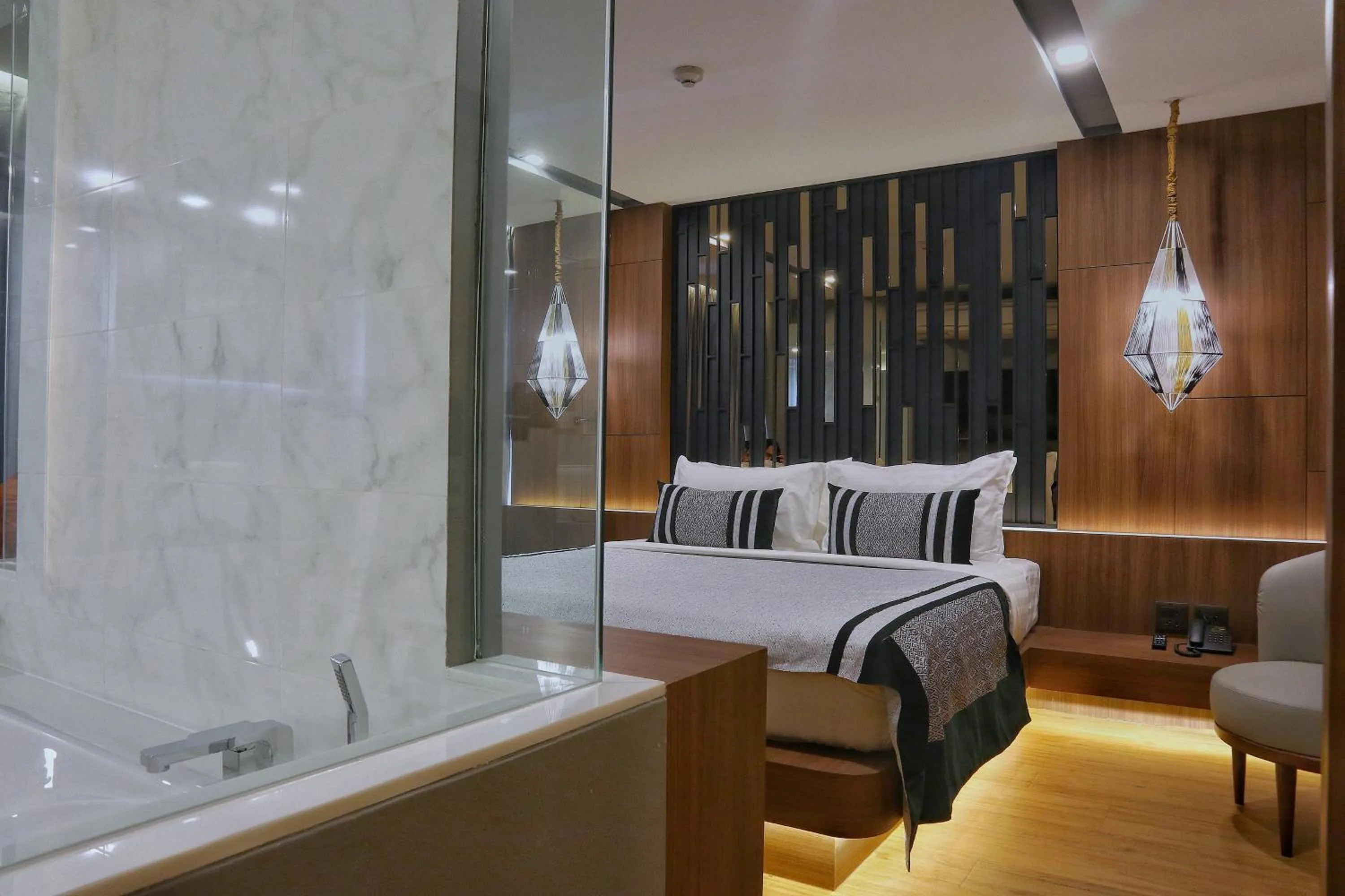 View (from property/room), Bed in Stay with Nimman Chiang Mai