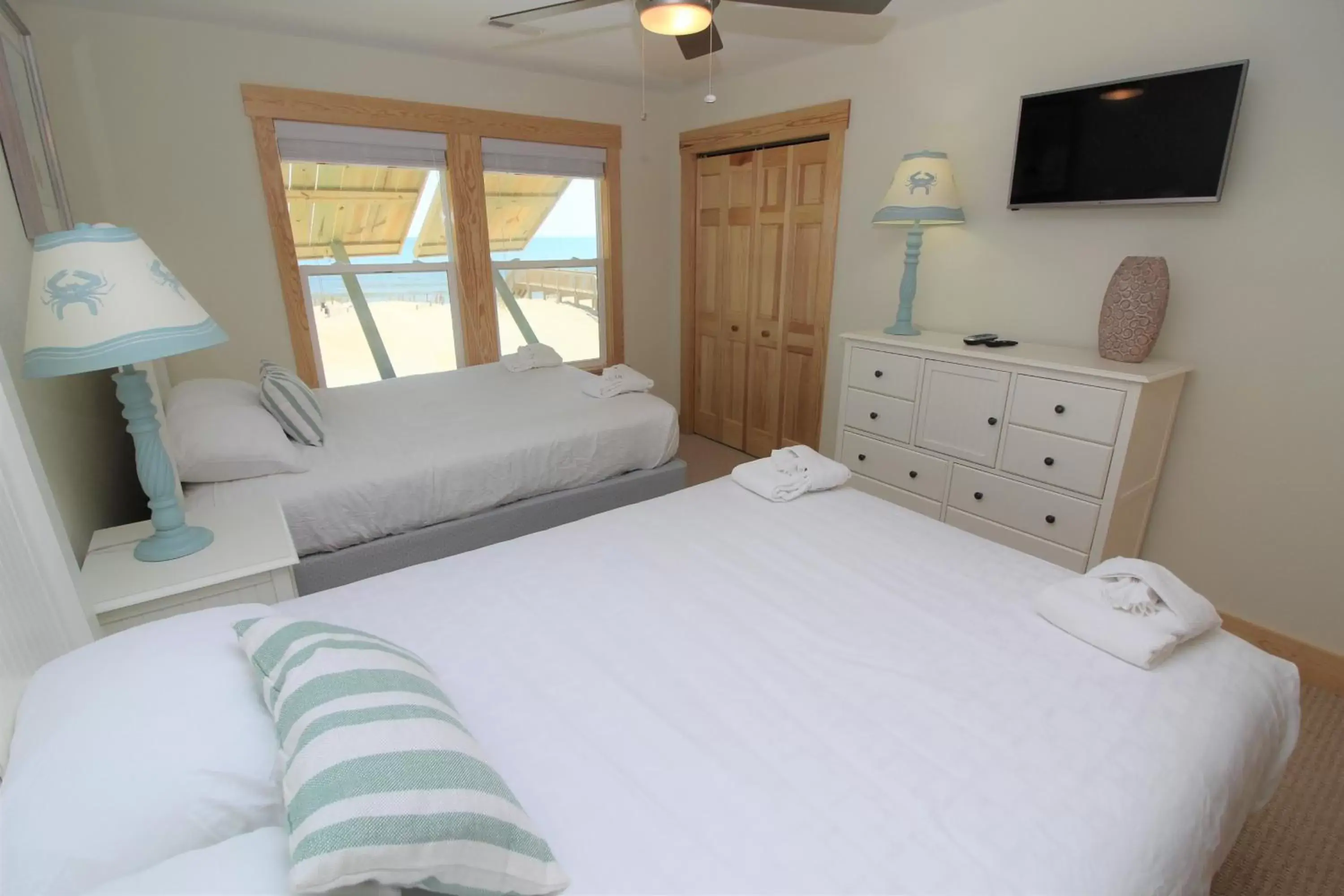 Bedroom, Bed in Whalebone Ocean Cottages by KEES Vacations