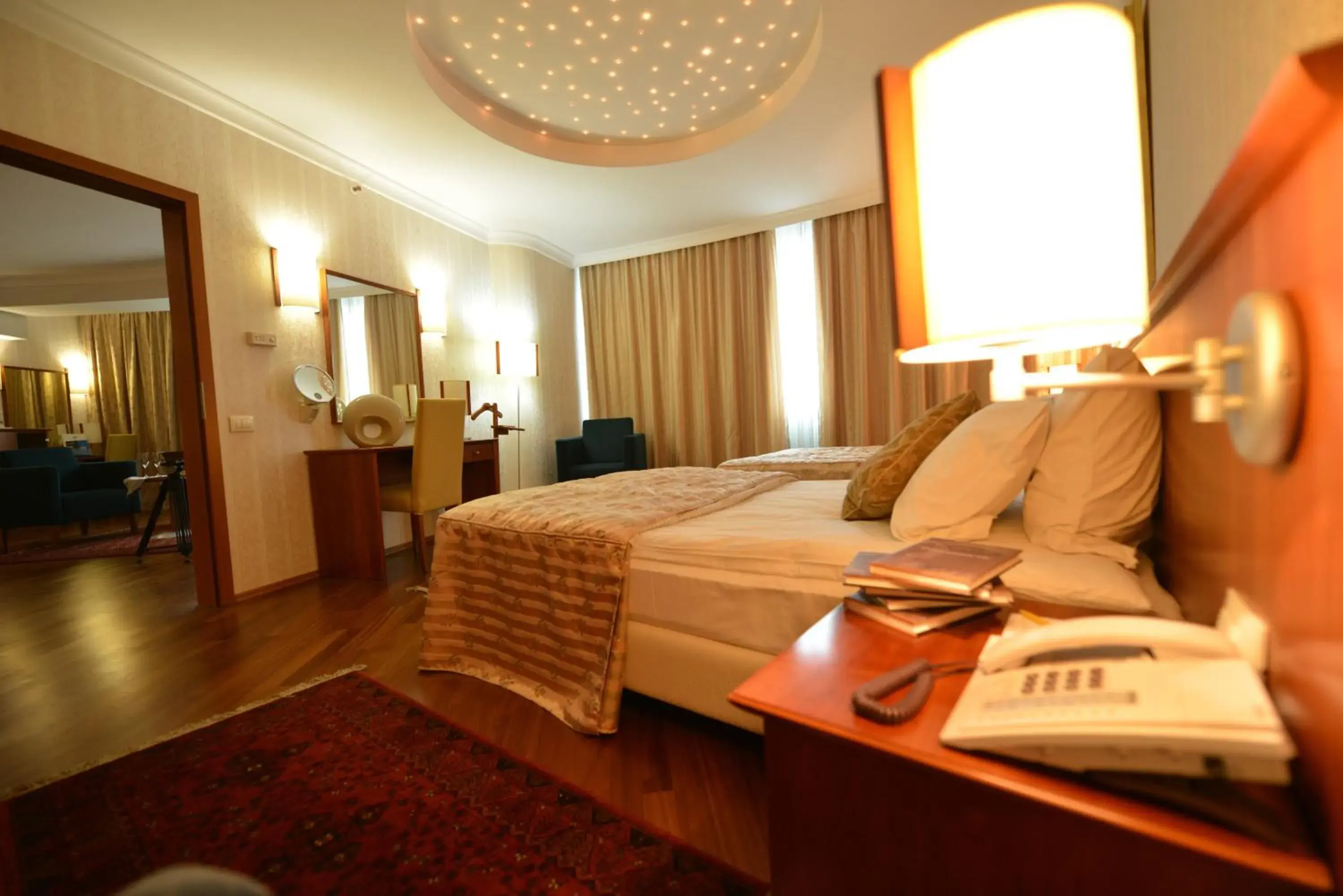 Bed in Hotel Karpos