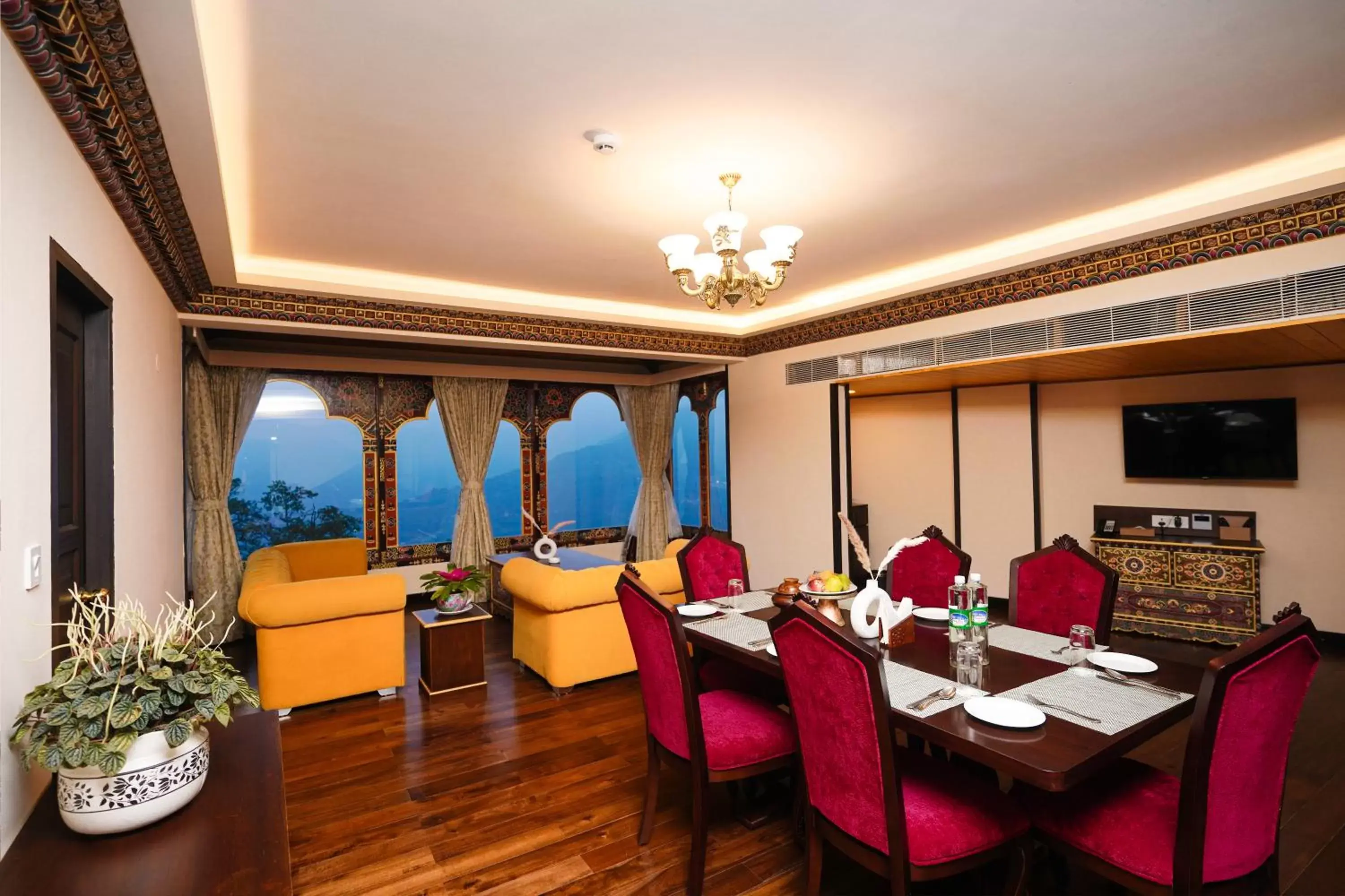 Living room in Denzong Regency- Luxury Mountain Retreat Spa & Casino