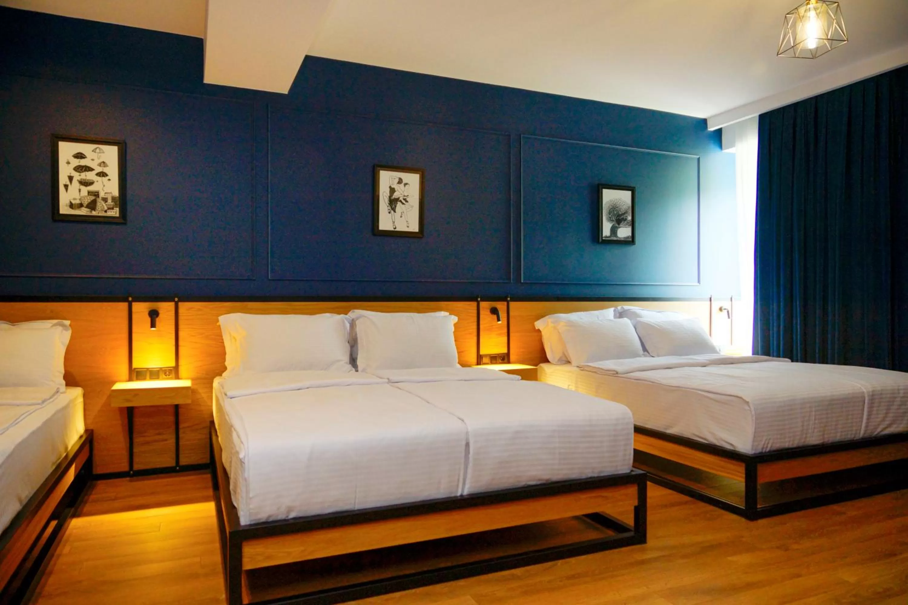 Bed in Borjomi Bridge Hotel