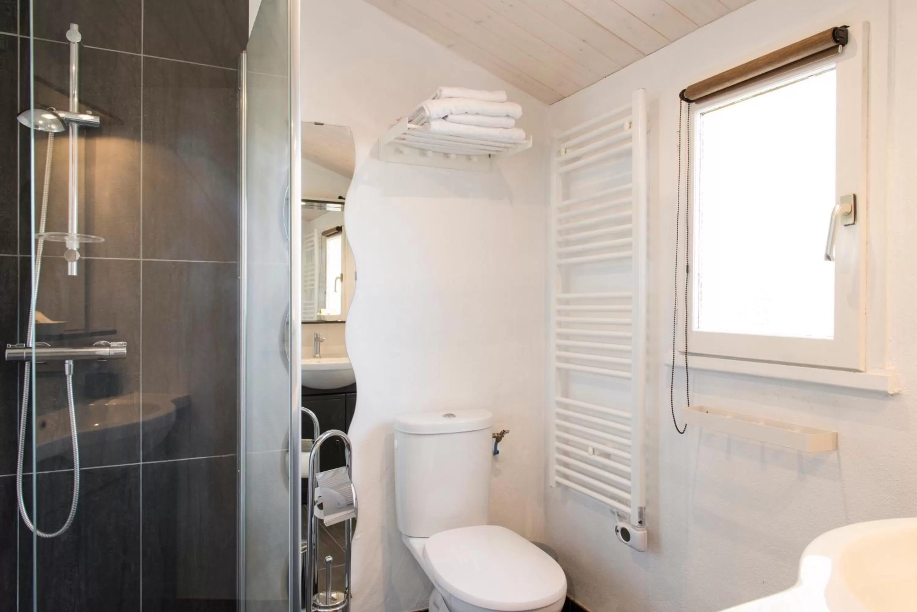 Shower in Les Yeux Bleus Bed & Breakfast