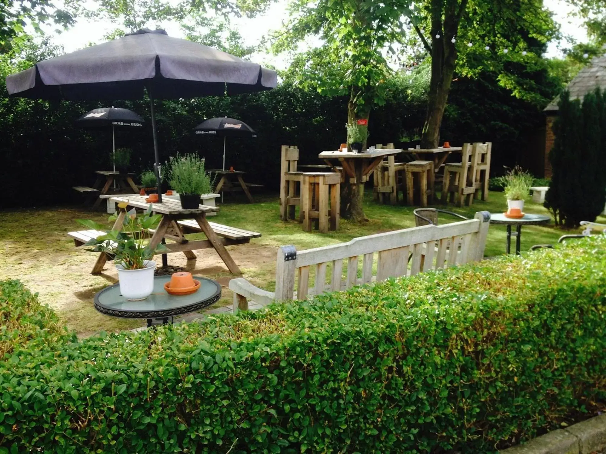 Garden view in The White Lion Inn