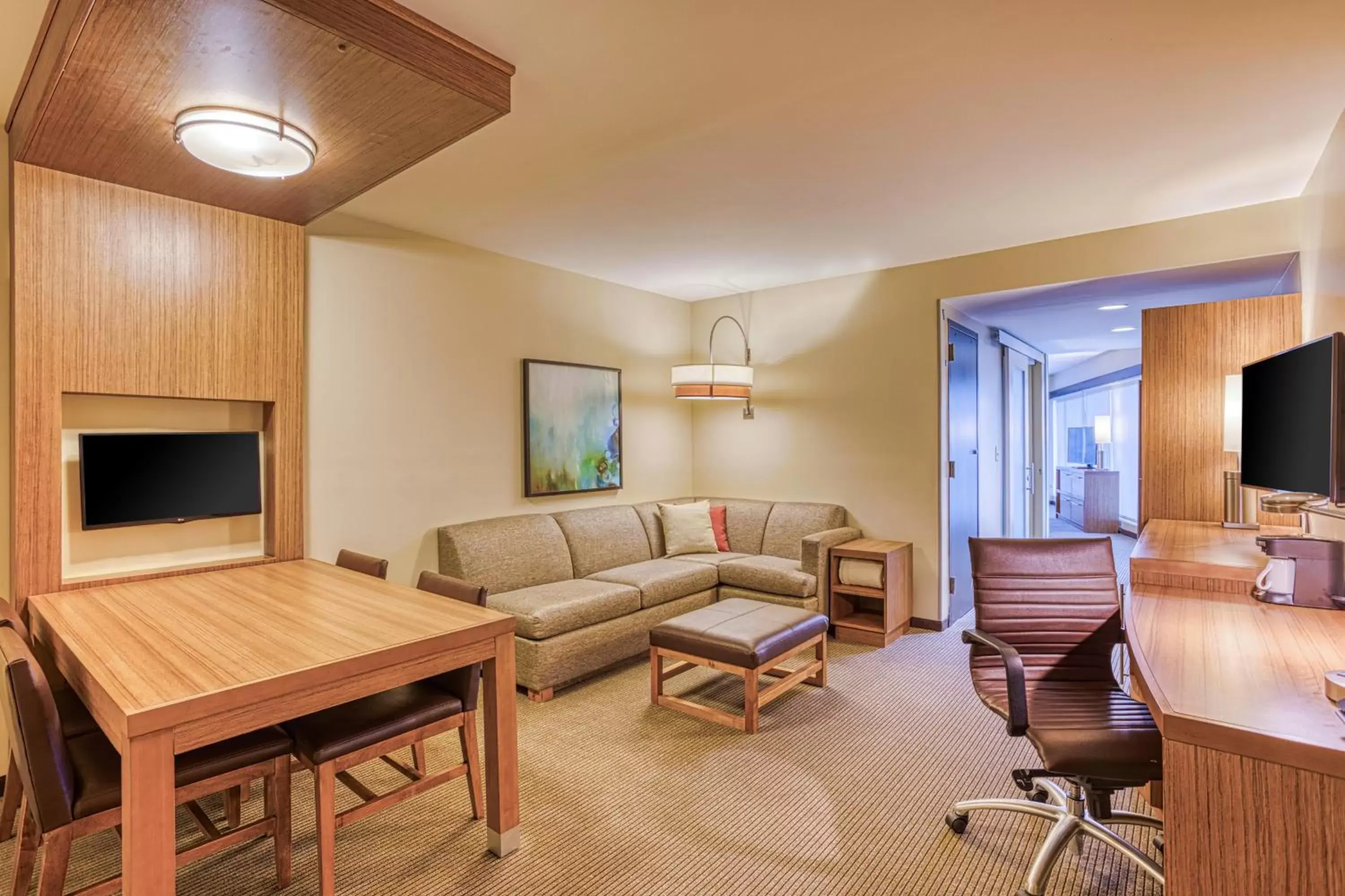 TV and multimedia, Seating Area in Hyatt Place Greensboro Downtown