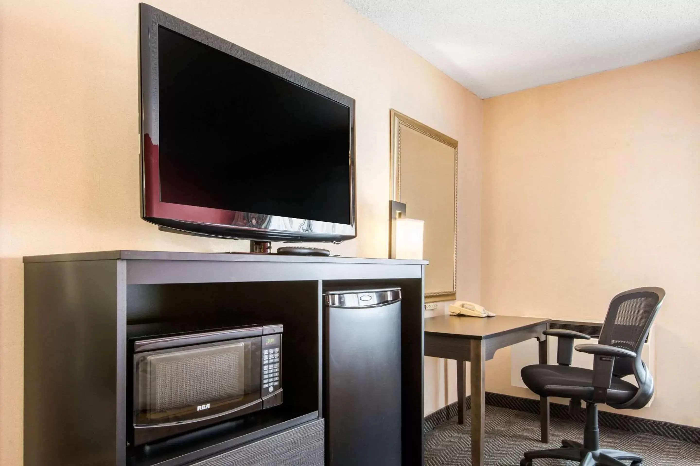 Bedroom, TV/Entertainment Center in Quality Inn & Suites Toronto West 401-Dixie