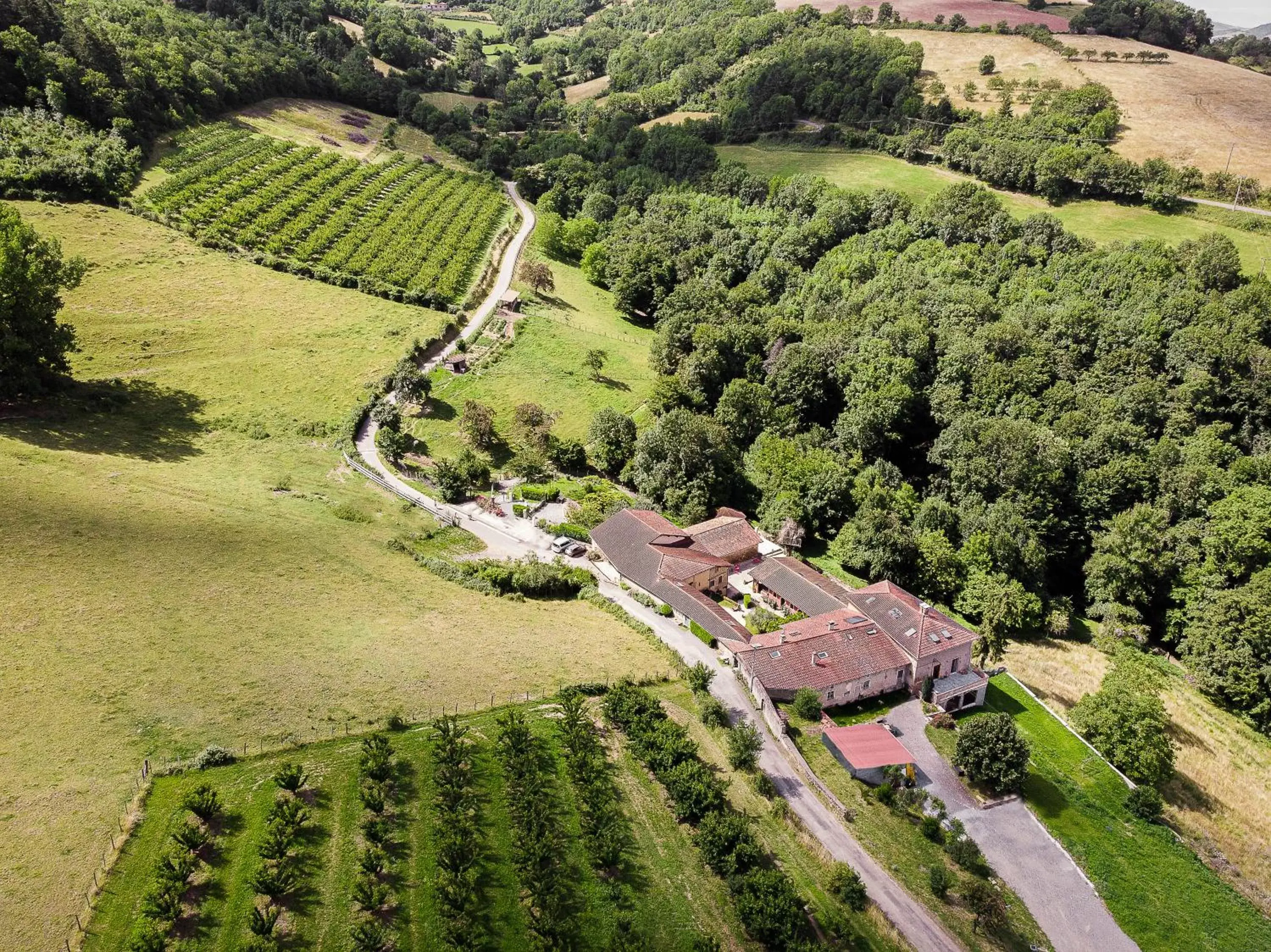 Bird's-eye View in Studio et colocation - Gîte Les 7 fontaines