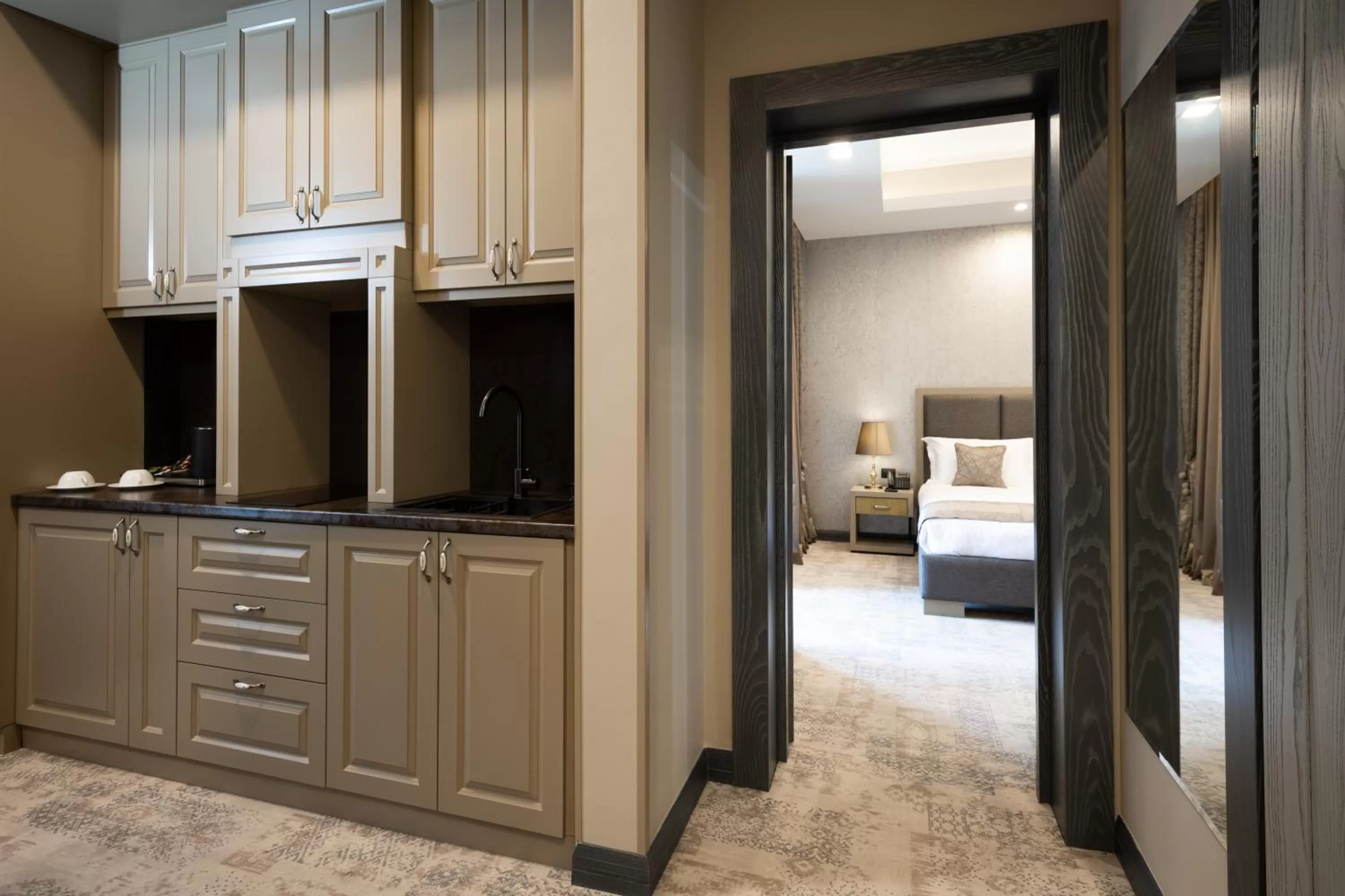 Kitchen or kitchenette, Bed in Sphera by Stellar Hotels, Yerevan