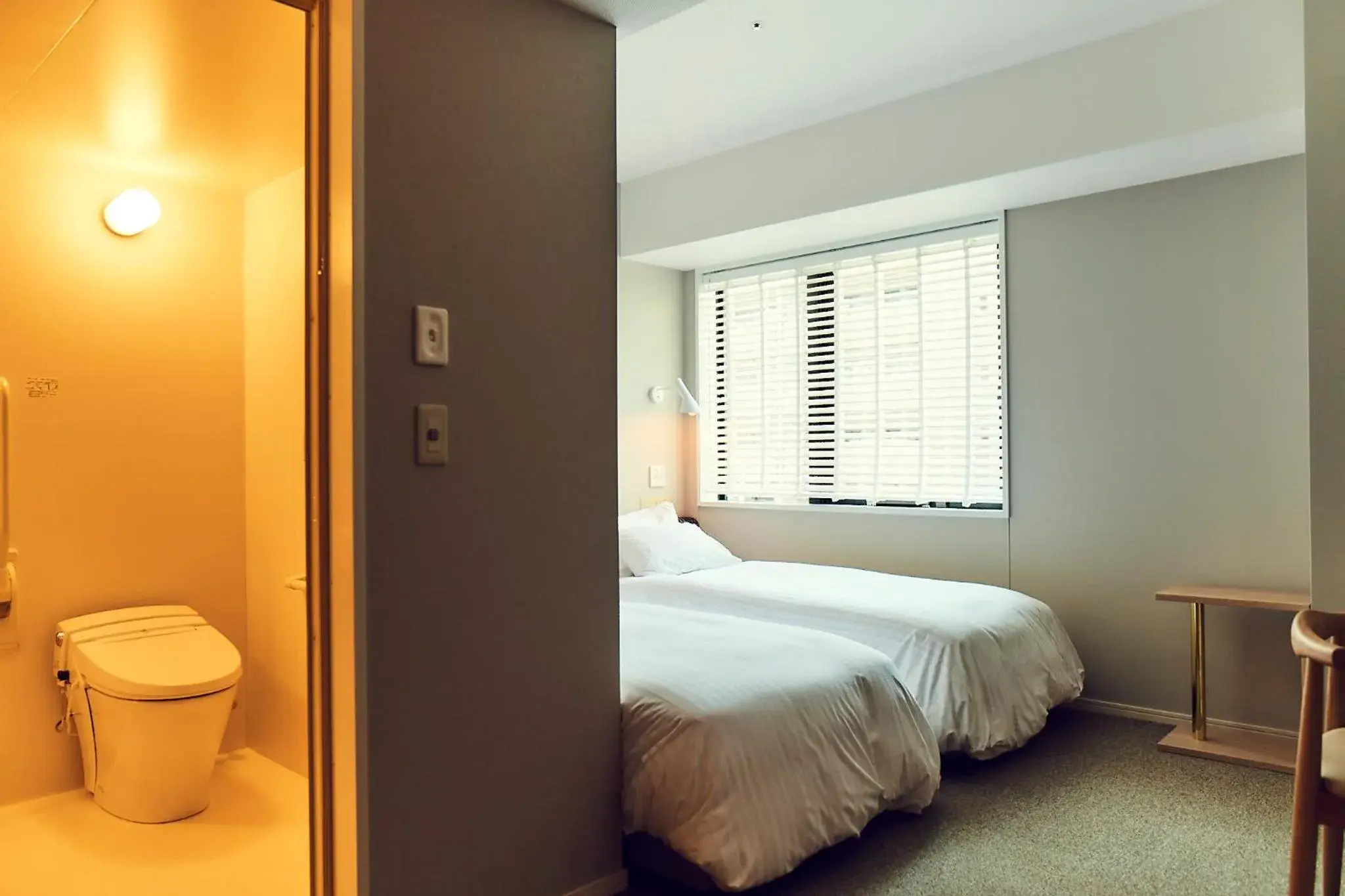 Photo of the whole room, Bed in hotel it. Osaka Shinmachi Nishishinsaibashi