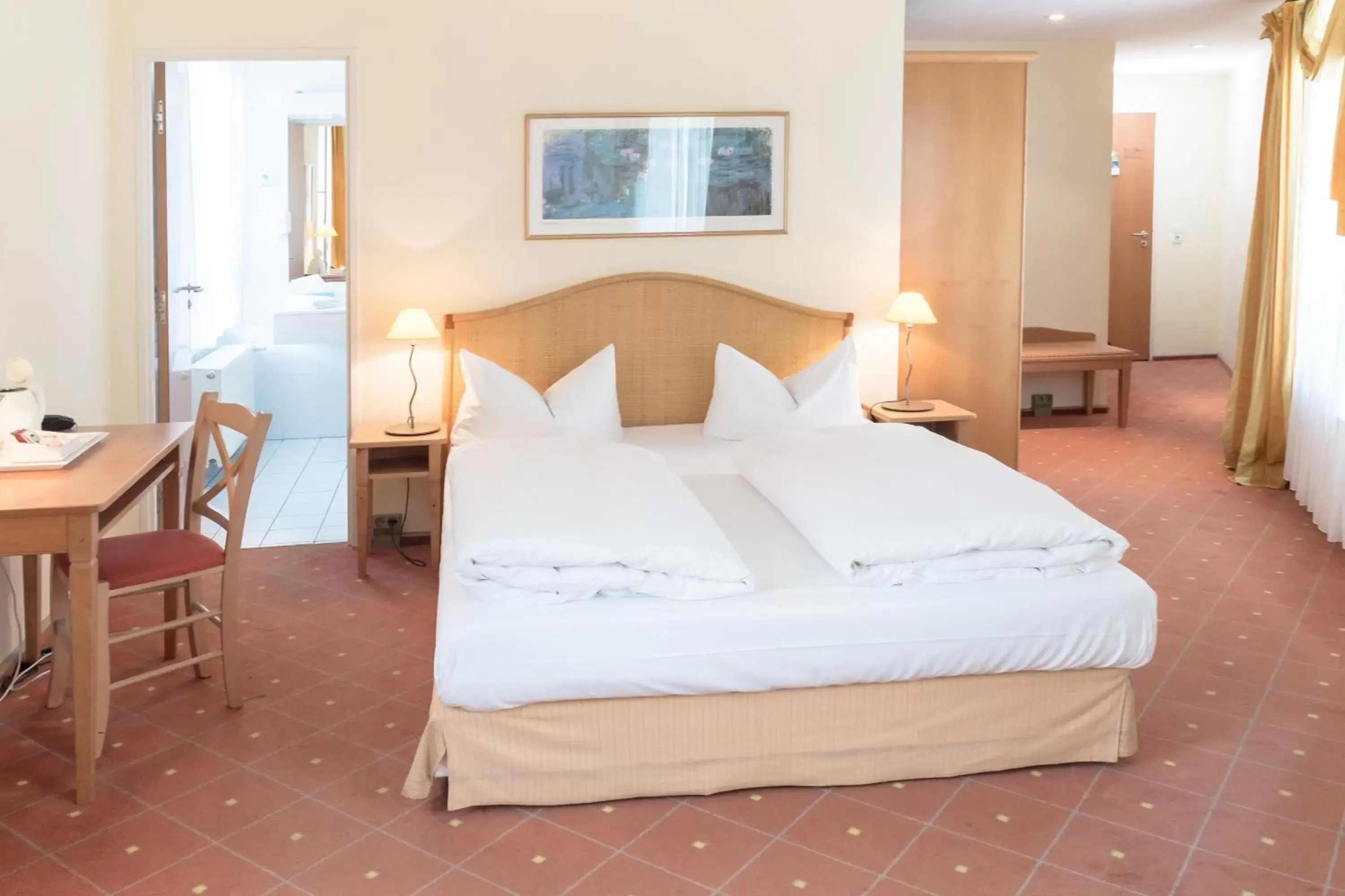 Bed in Hotel Leipzig City Nord by Campanile Bed in Hotel Leipzig City Nord by Campanile