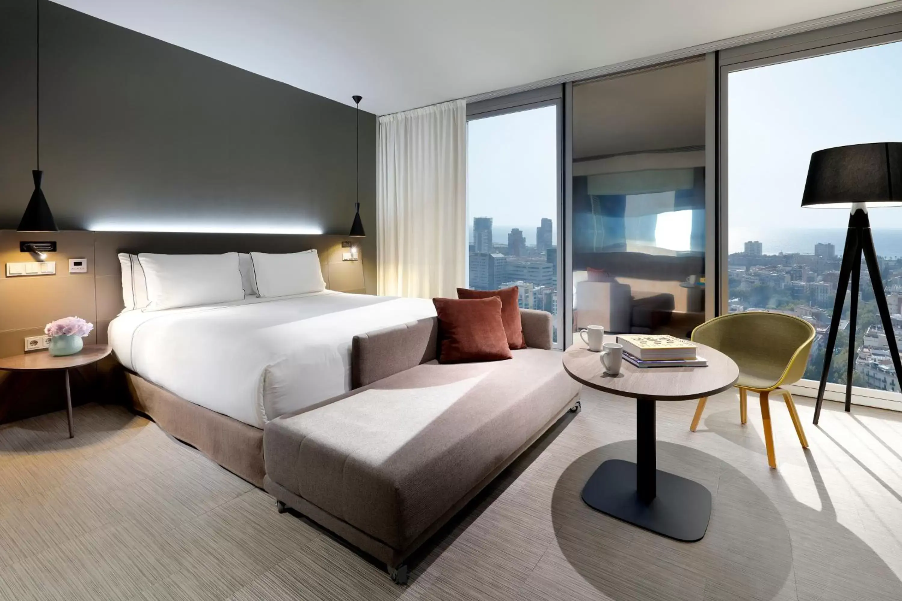 Bed in The Level at Melia Barcelona Sky