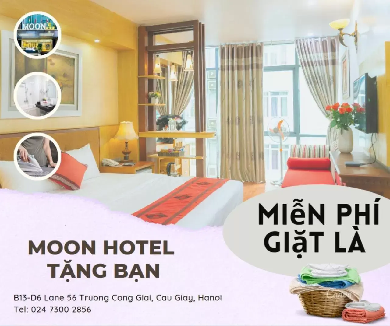 Property building, Bed in Moon Hotel Cau Giay Property building, Bed in Moon Hotel Cau Giay
