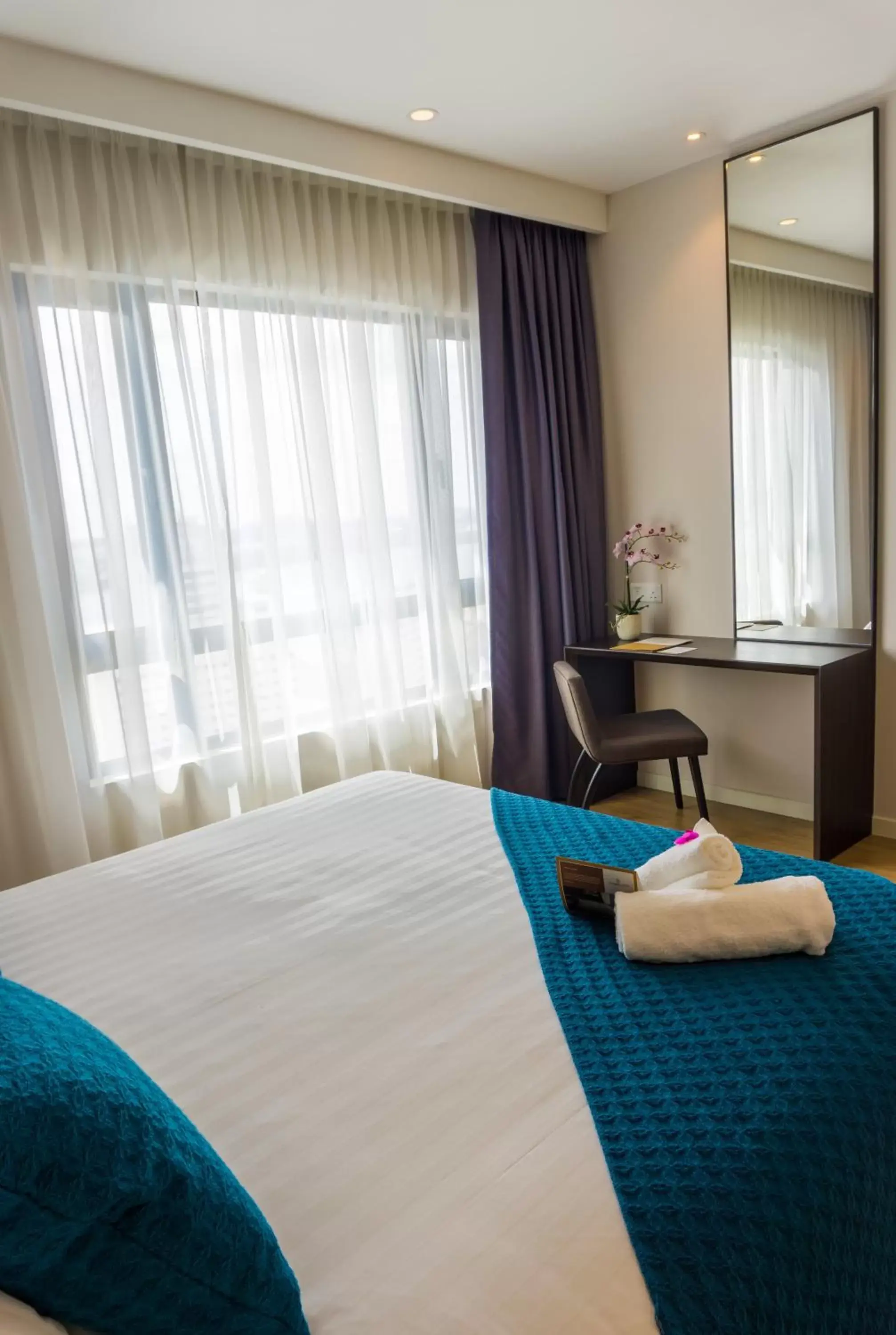 Bed in Suasana Suites Hotel Johor Bahru