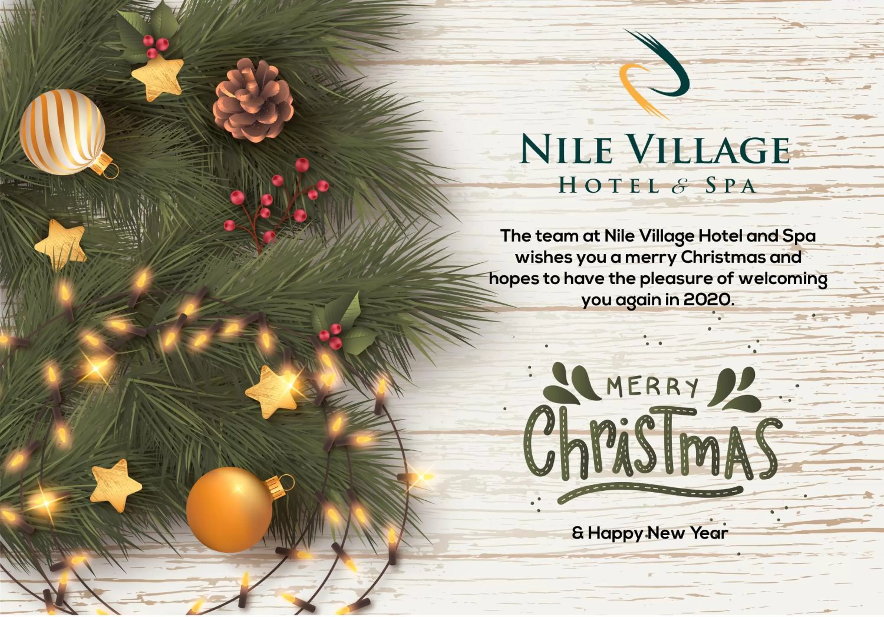 Text overlay in Nile Village Hotel & Spa