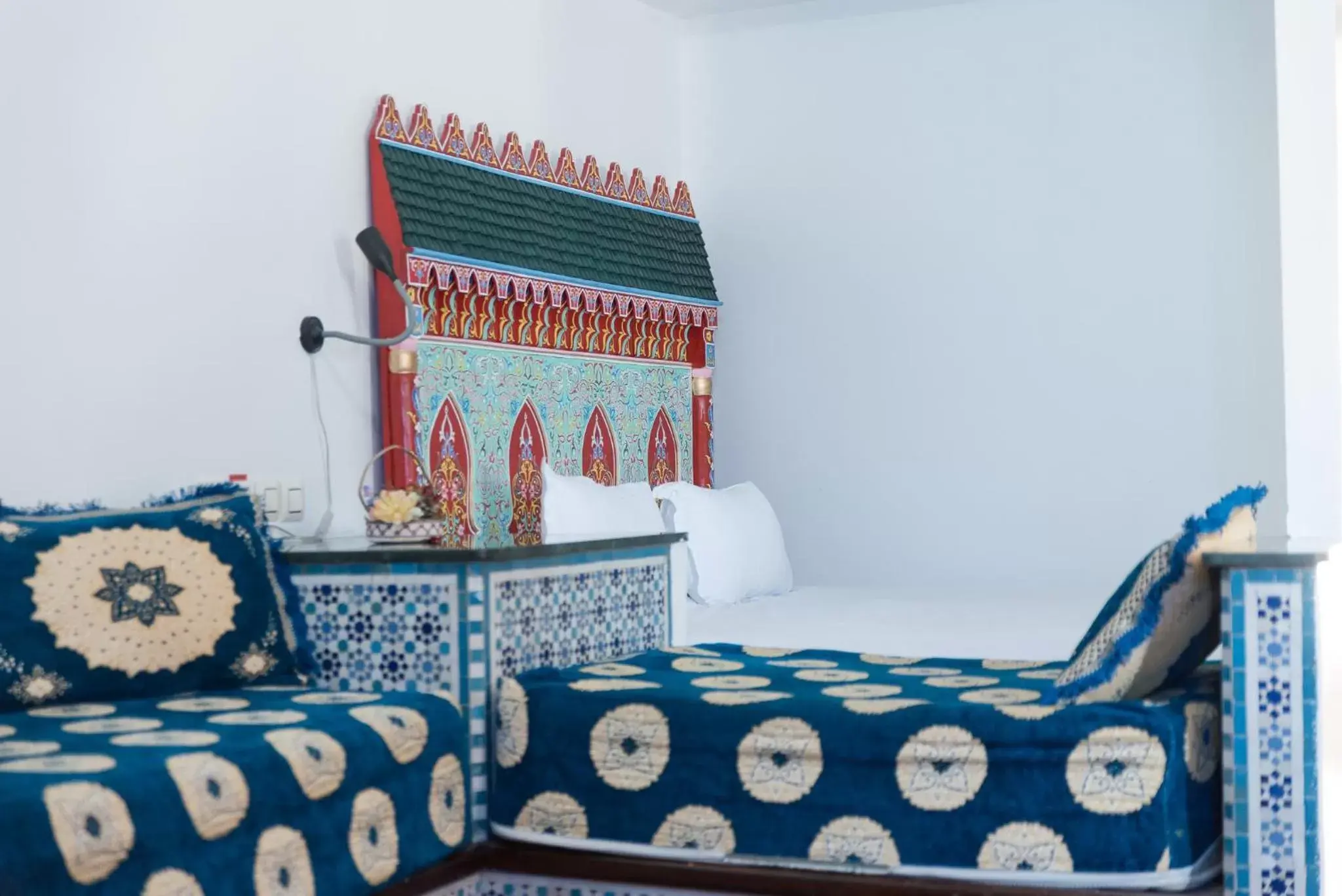 Bed in Hotel Moroccan House
