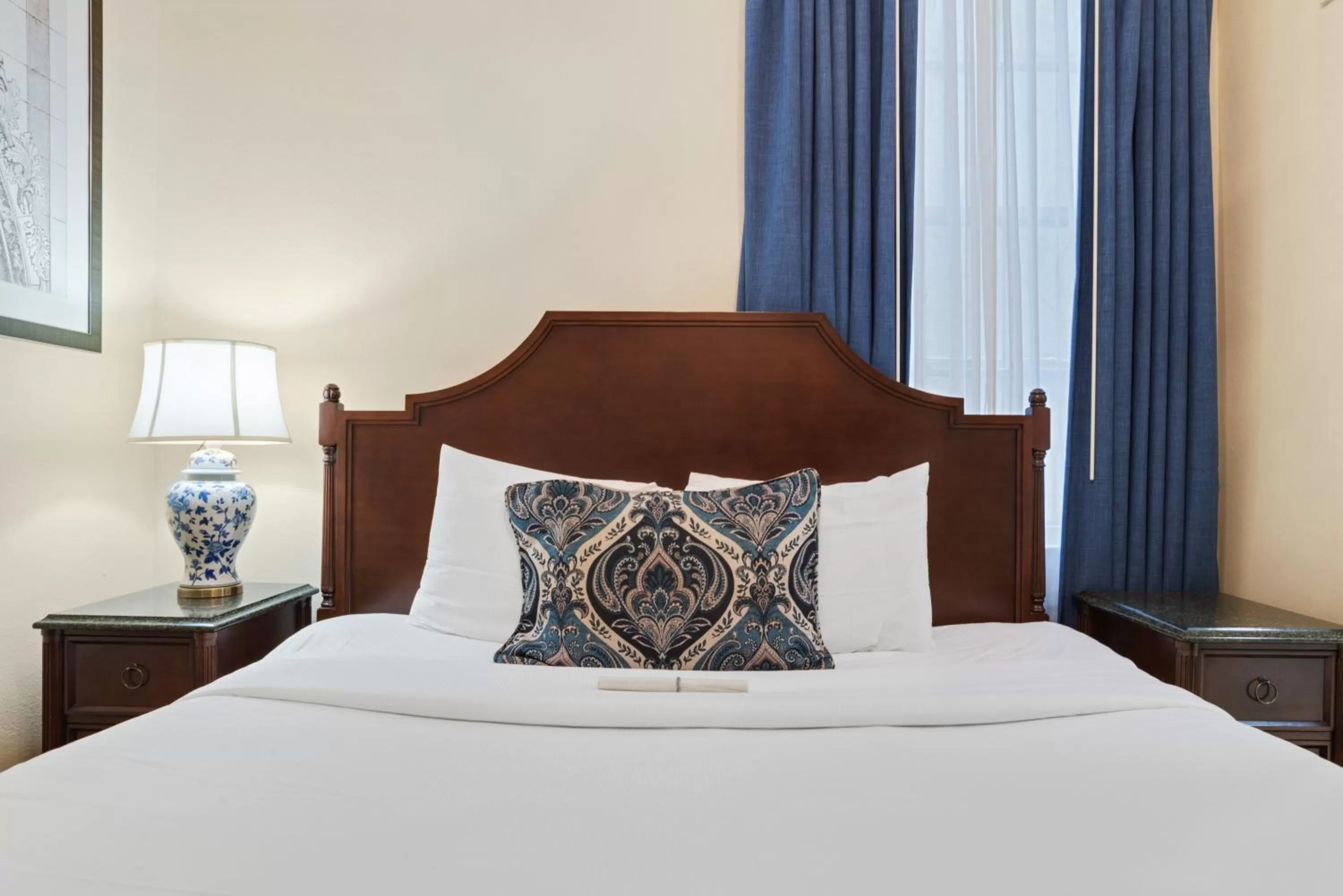 Bed in Andrew Jackson Hotel French Quarter