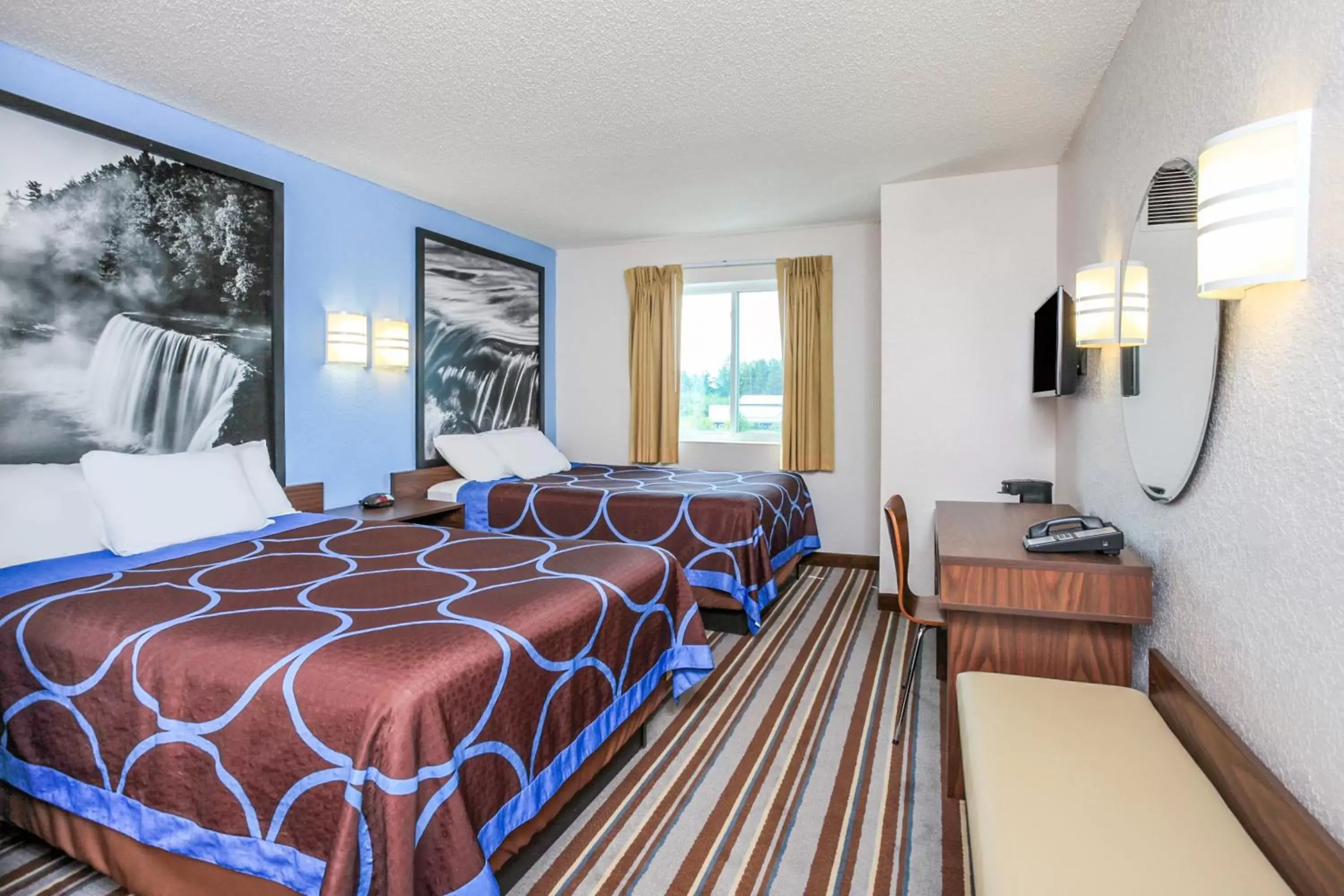 Double Room with Two Double Beds - Non-Smoking in Super 8 by Wyndham Sault Ste. Marie