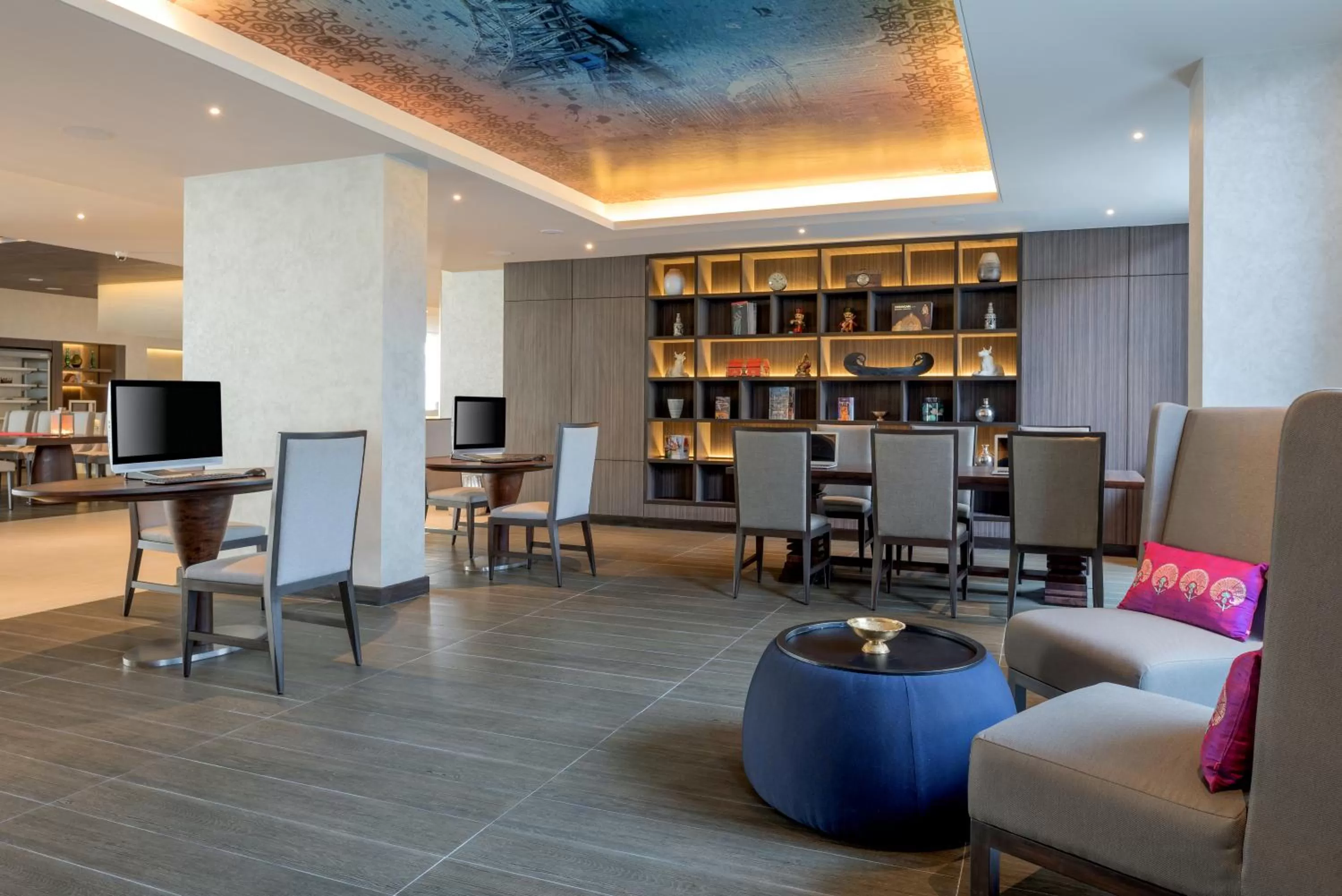 Communal lounge/ TV room in The Residency Towers, Rameswaram