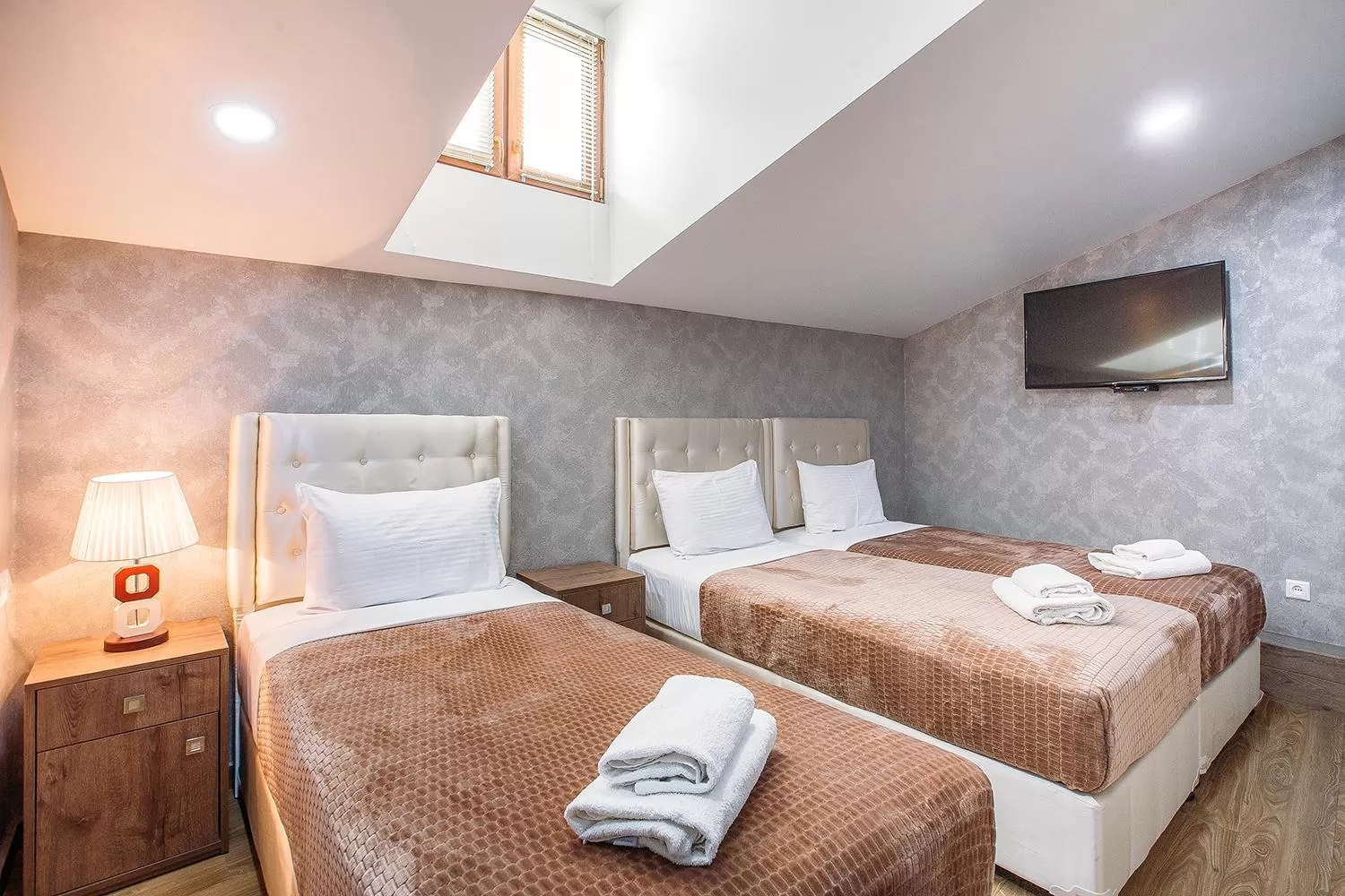 Bed in Hotel Aivani Old Tbilisi