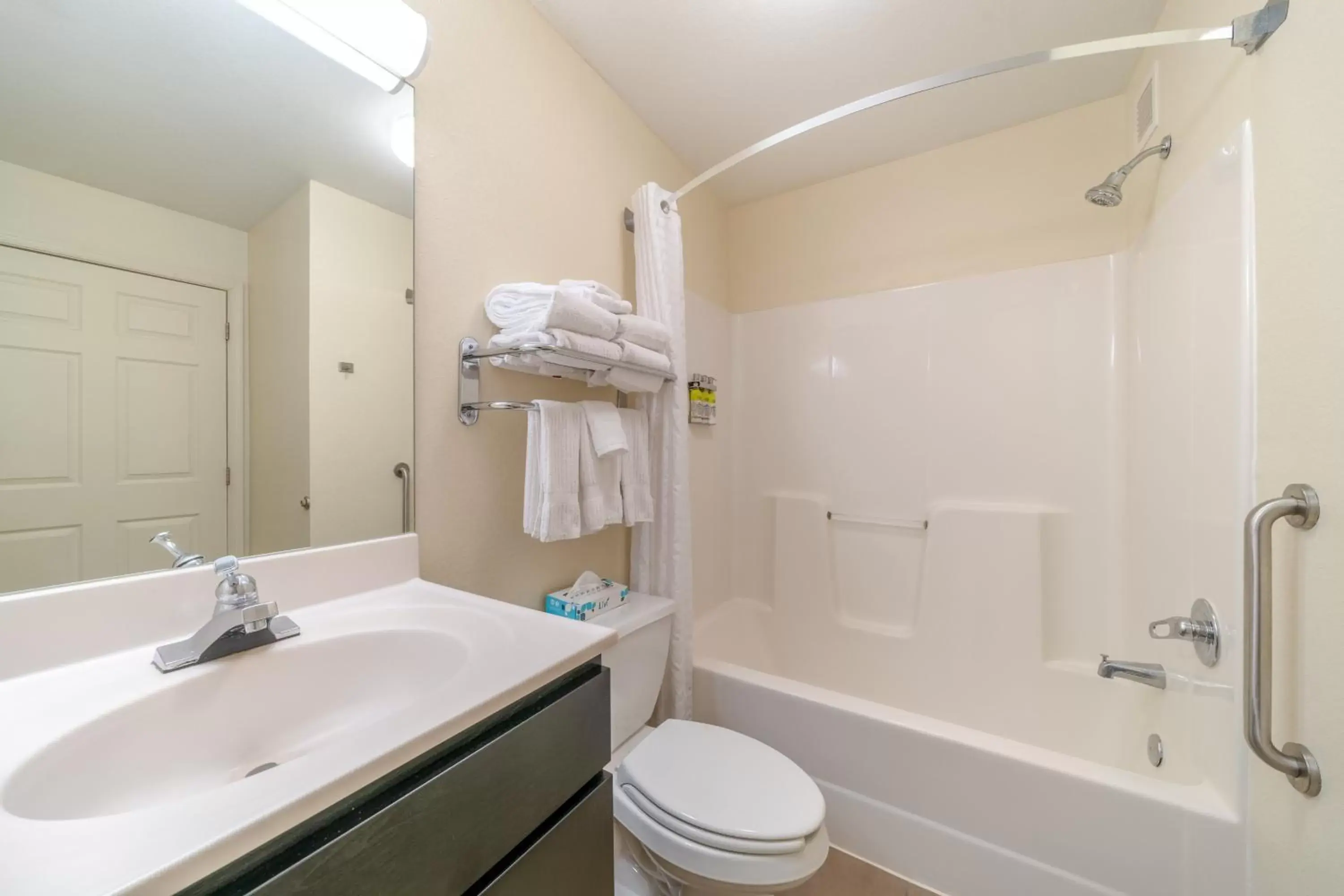 Bathroom in Candlewood Suites Washington-Fairfax, an IHG Hotel