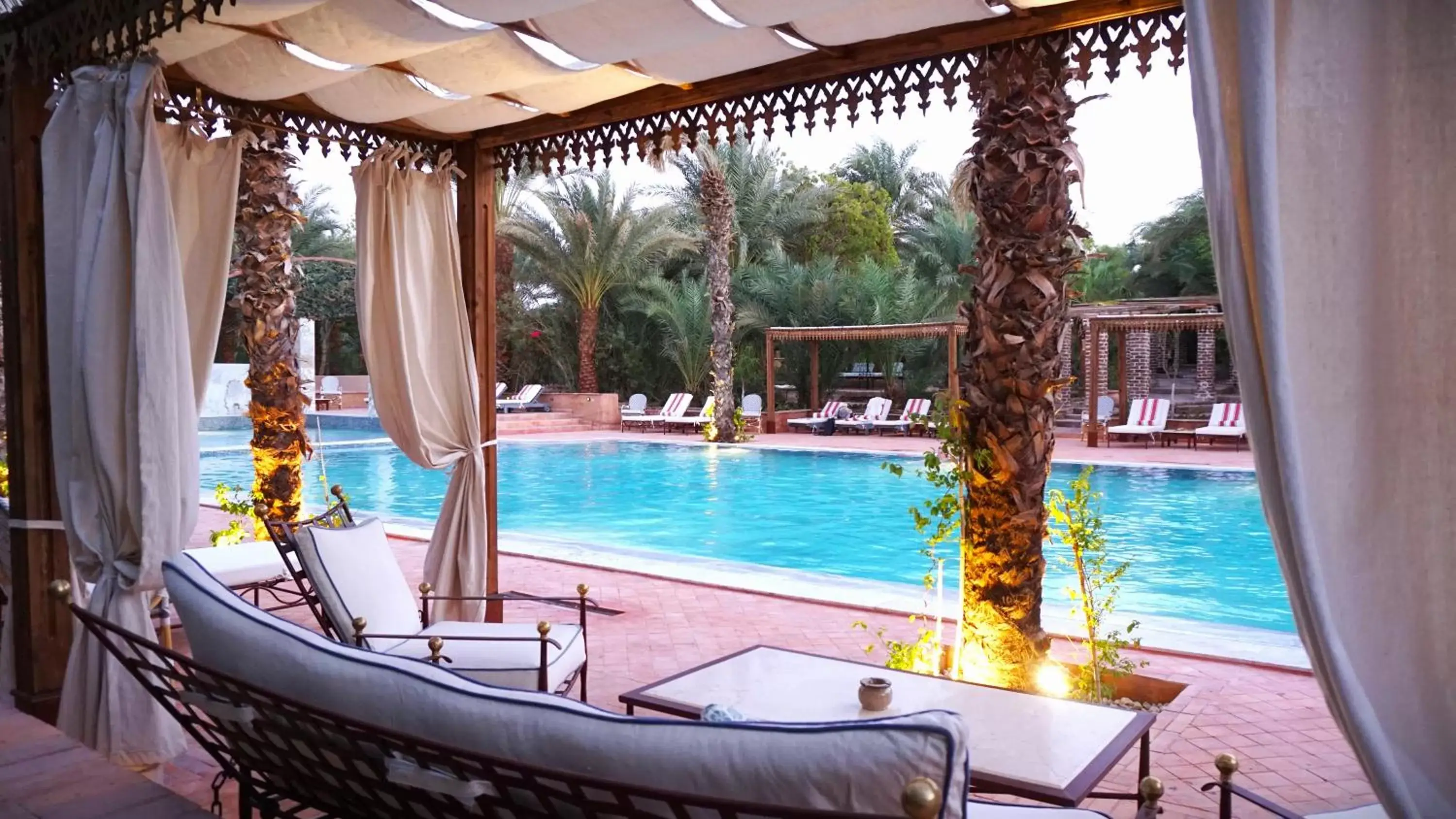 Swimming pool, Pool View in Al Moudira Hotel