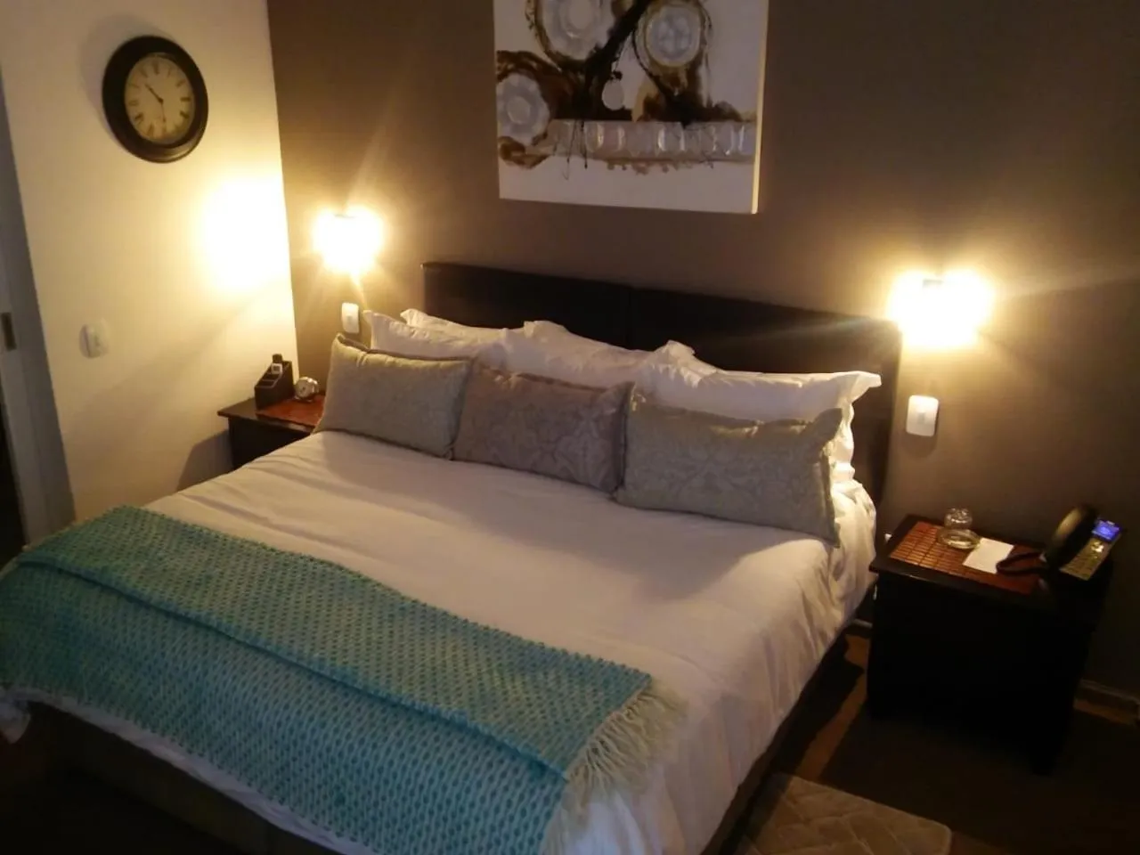 Bed in Point B Guest House -Sustainable Solar Energy