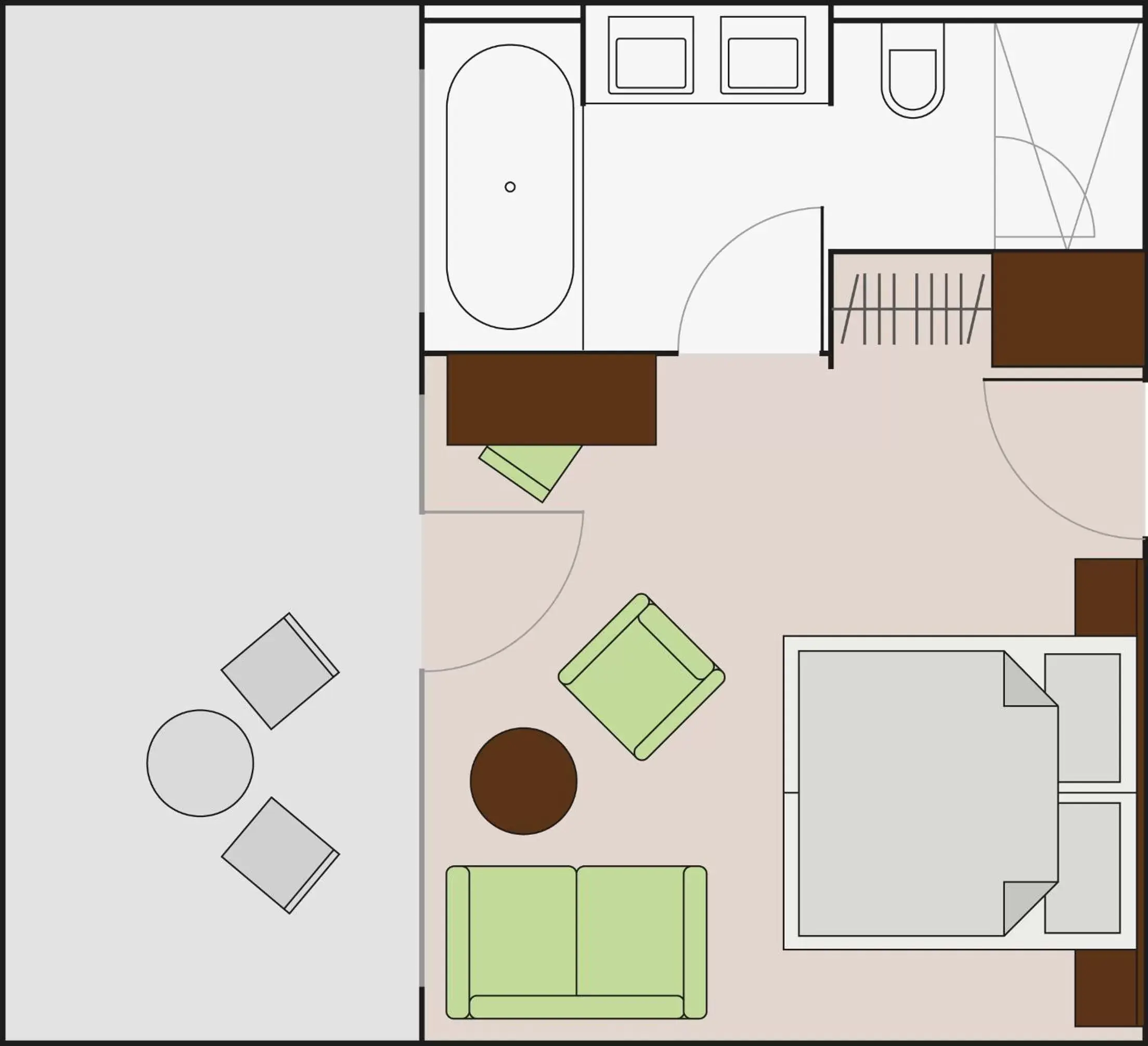 Photo of the whole room, Floor Plan in Hotel Artos Interlaken