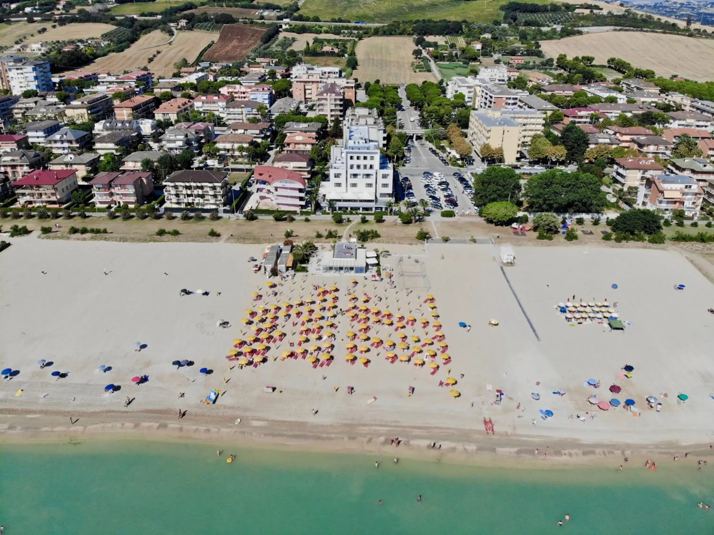 Beach, Bird's-eye View in Hotel Royal