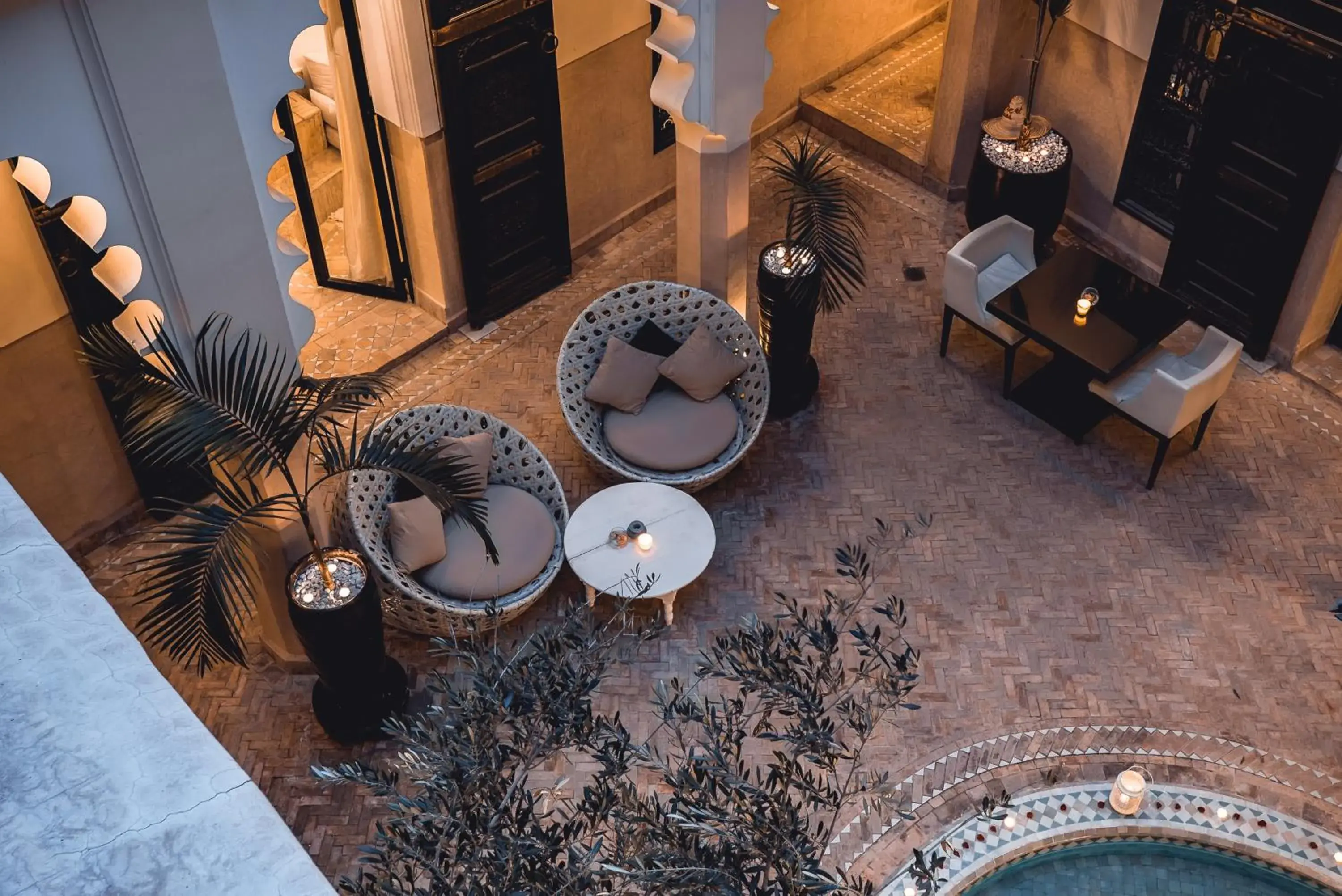 Decorative detail, Seating Area in Riad Ambre et Epices