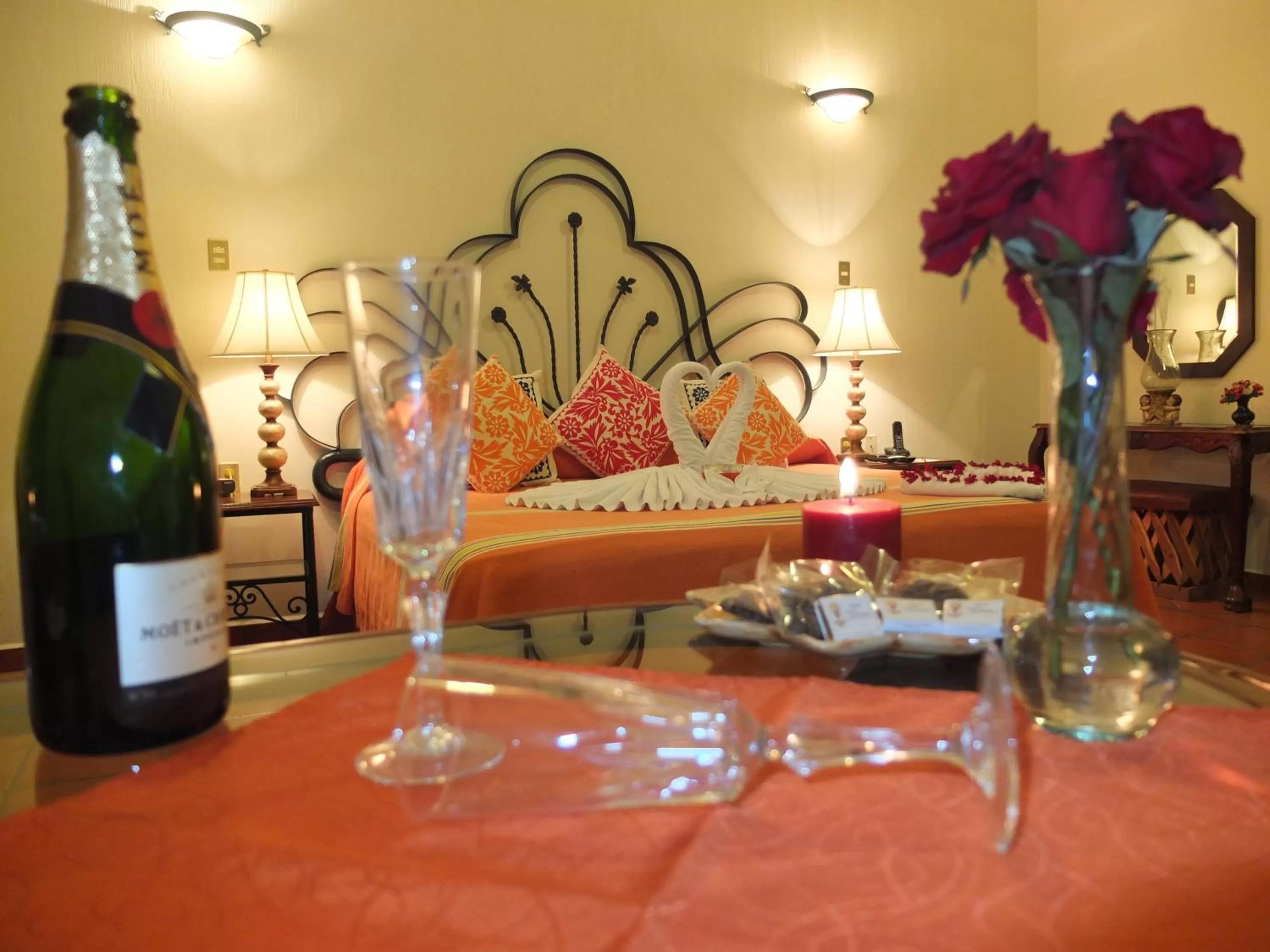 Decorative detail, Bed in Hotel Boutique Parador San Miguel Oaxaca