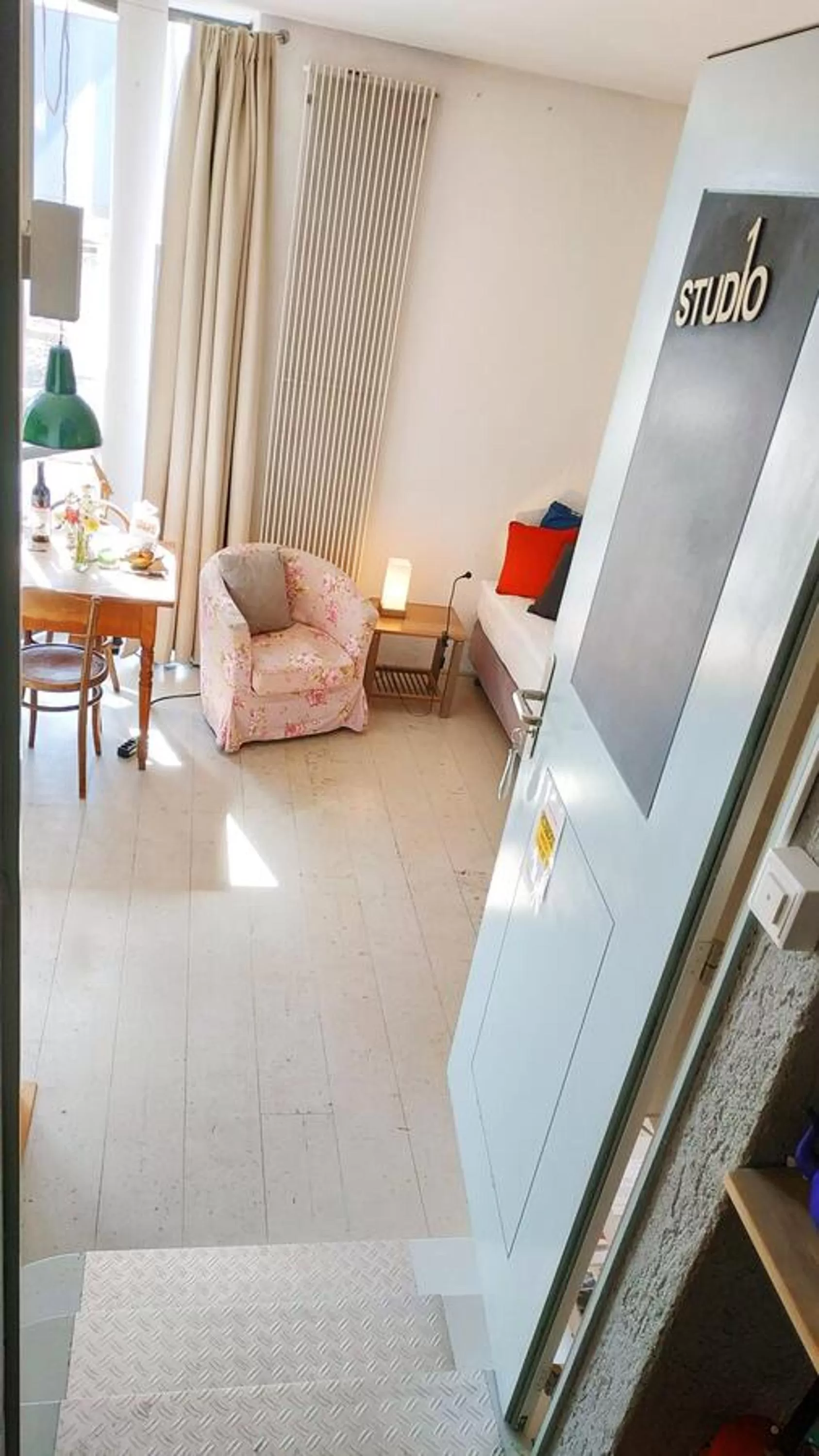 Bed in Blue Wall BnB