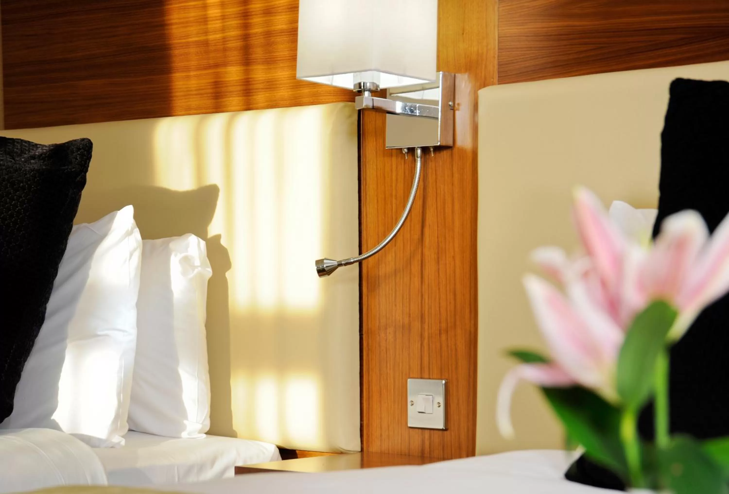 Decorative detail, Bed in Mercure London Bloomsbury Hotel