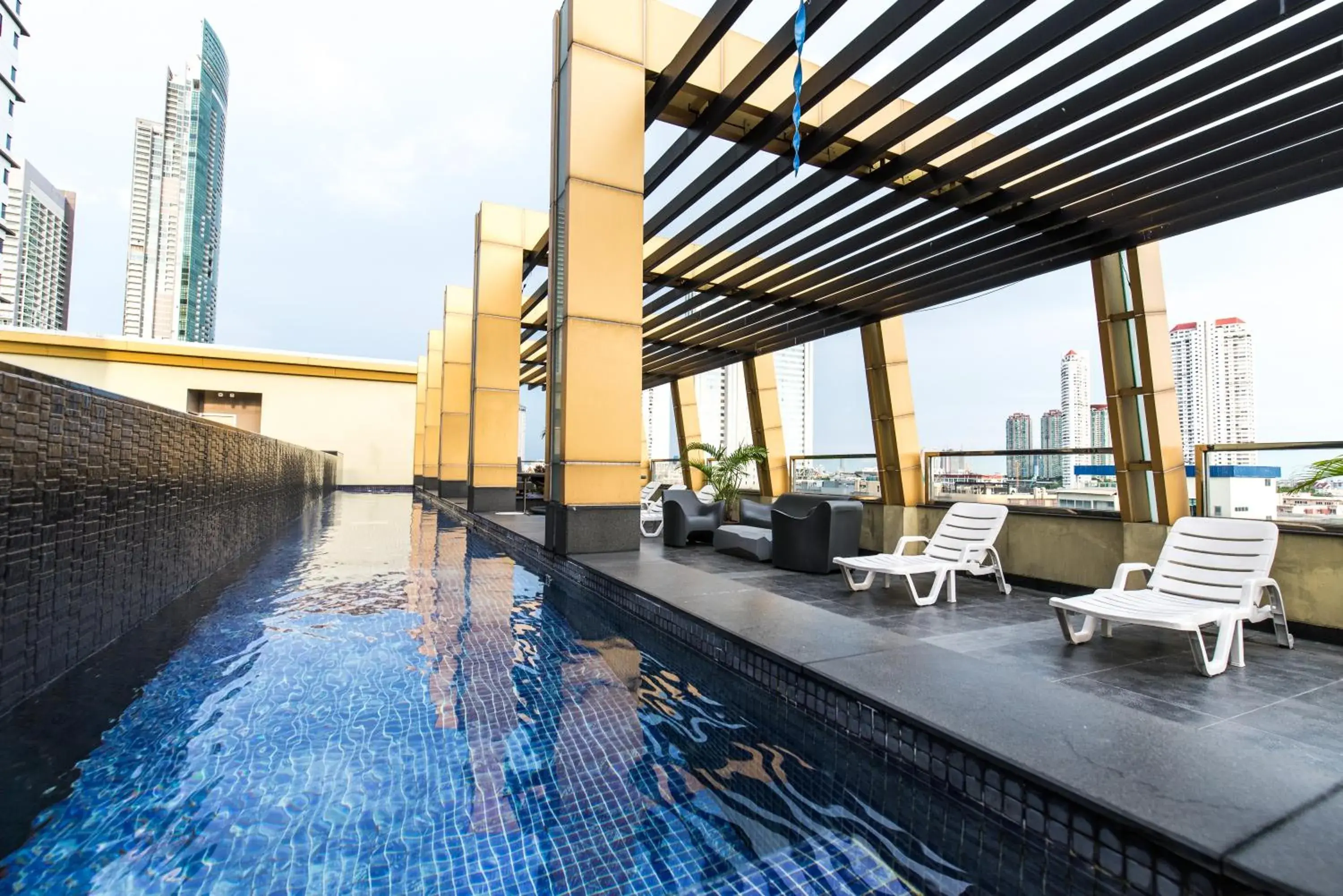 Balcony/Terrace, Swimming Pool in Bella B All Suite Bangkok
