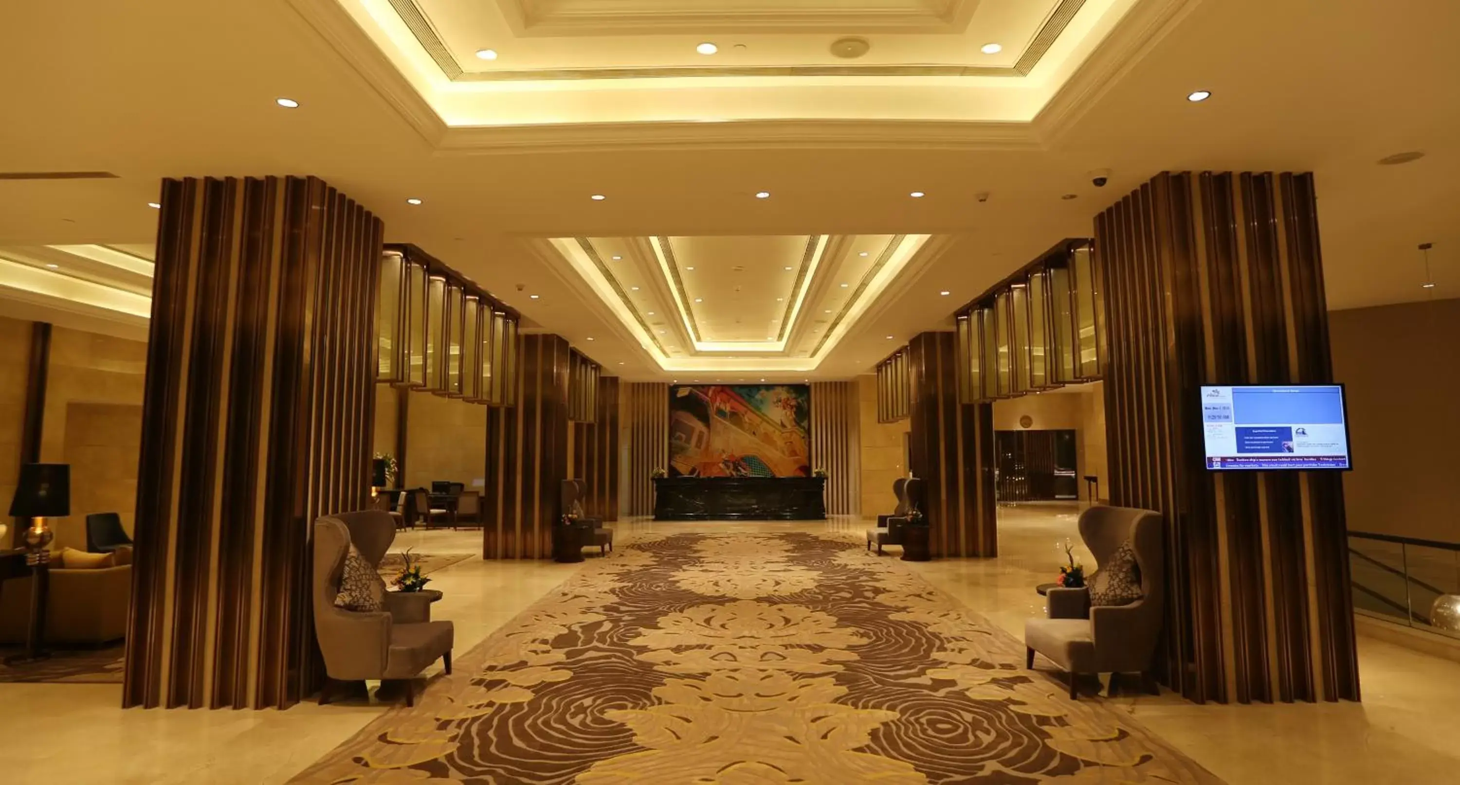 Lobby or reception in Pride Plaza Hotel, Aerocity New Delhi Lobby or reception in Pride Plaza Hotel, Aerocity New Delhi