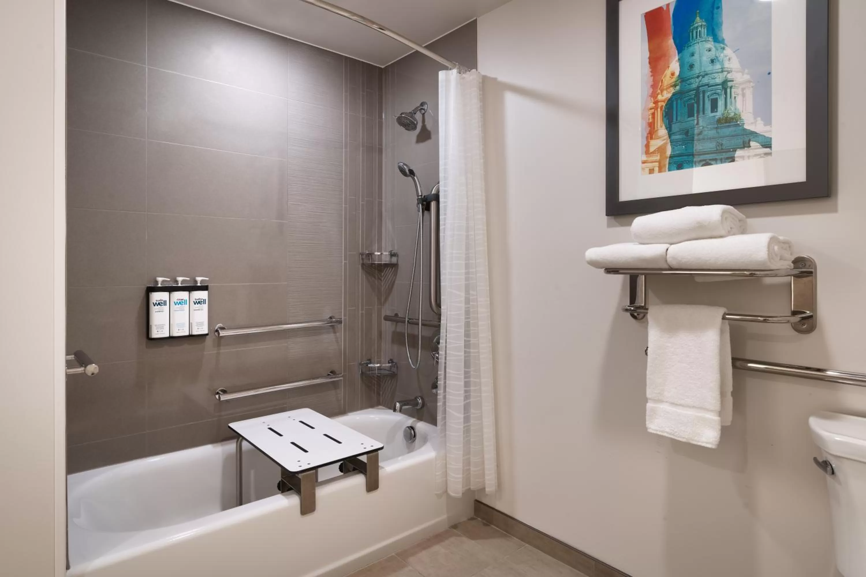 Bathroom in Hyatt House Rochester Mayo Clinic Area