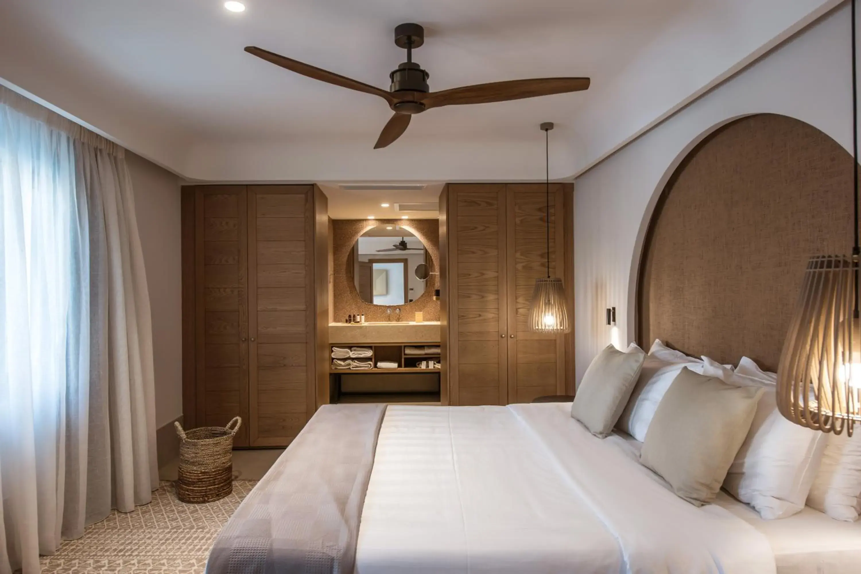 Bed in Paralos Venus Suites Adults Only Bed in Paralos Venus Suites Adults Only