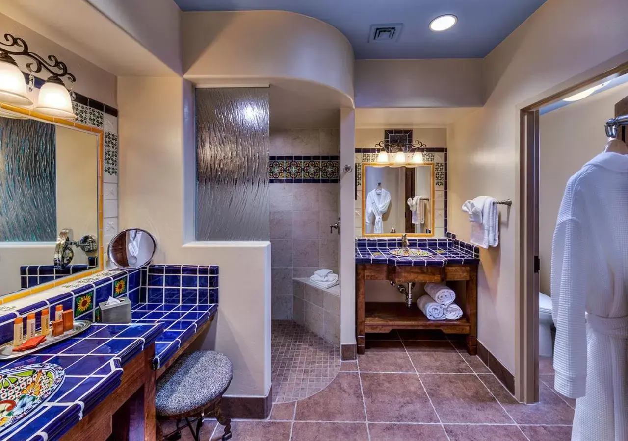 Sonoran King Mountain View Outside Shower in Hacienda del Sol Guest Ranch Resort