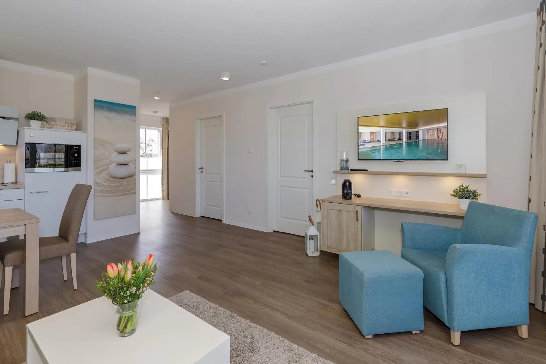 Living room in Aparthotel Waterkant Suites - Fewos am Meer mit SPA