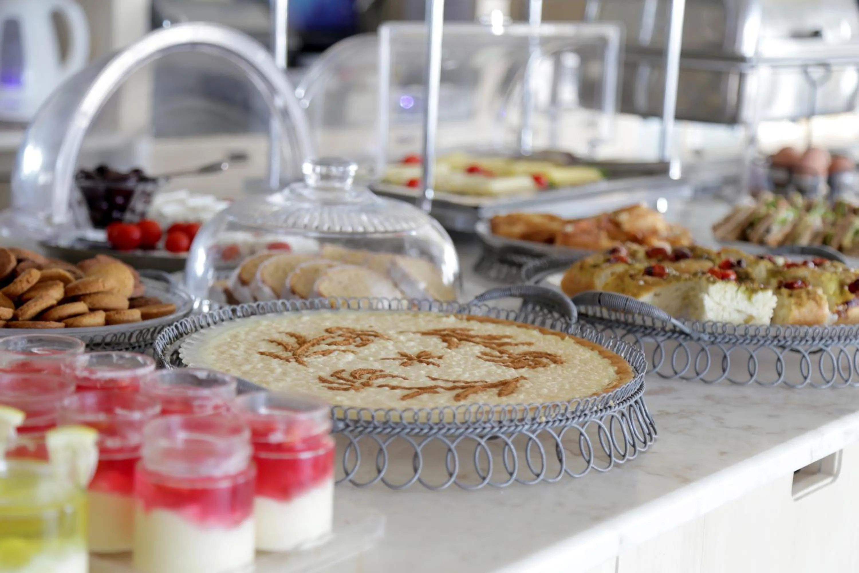 Buffet breakfast in Skopelos Village Hotel