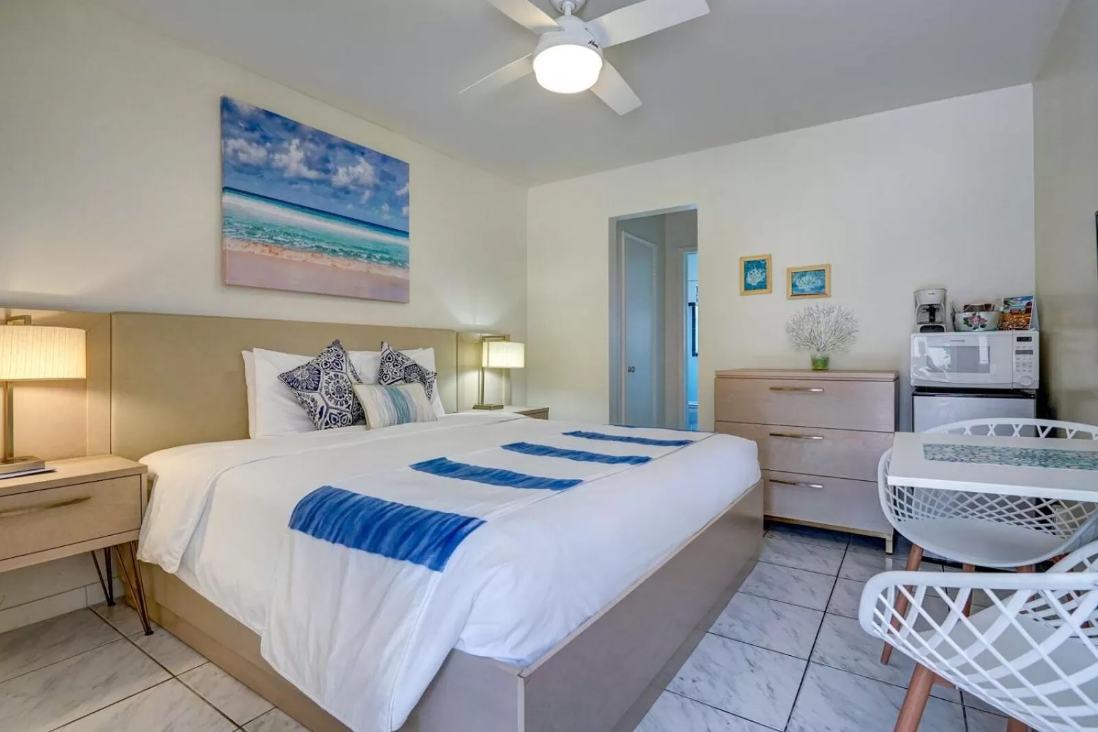 Bed in Sea Garden by the Sea