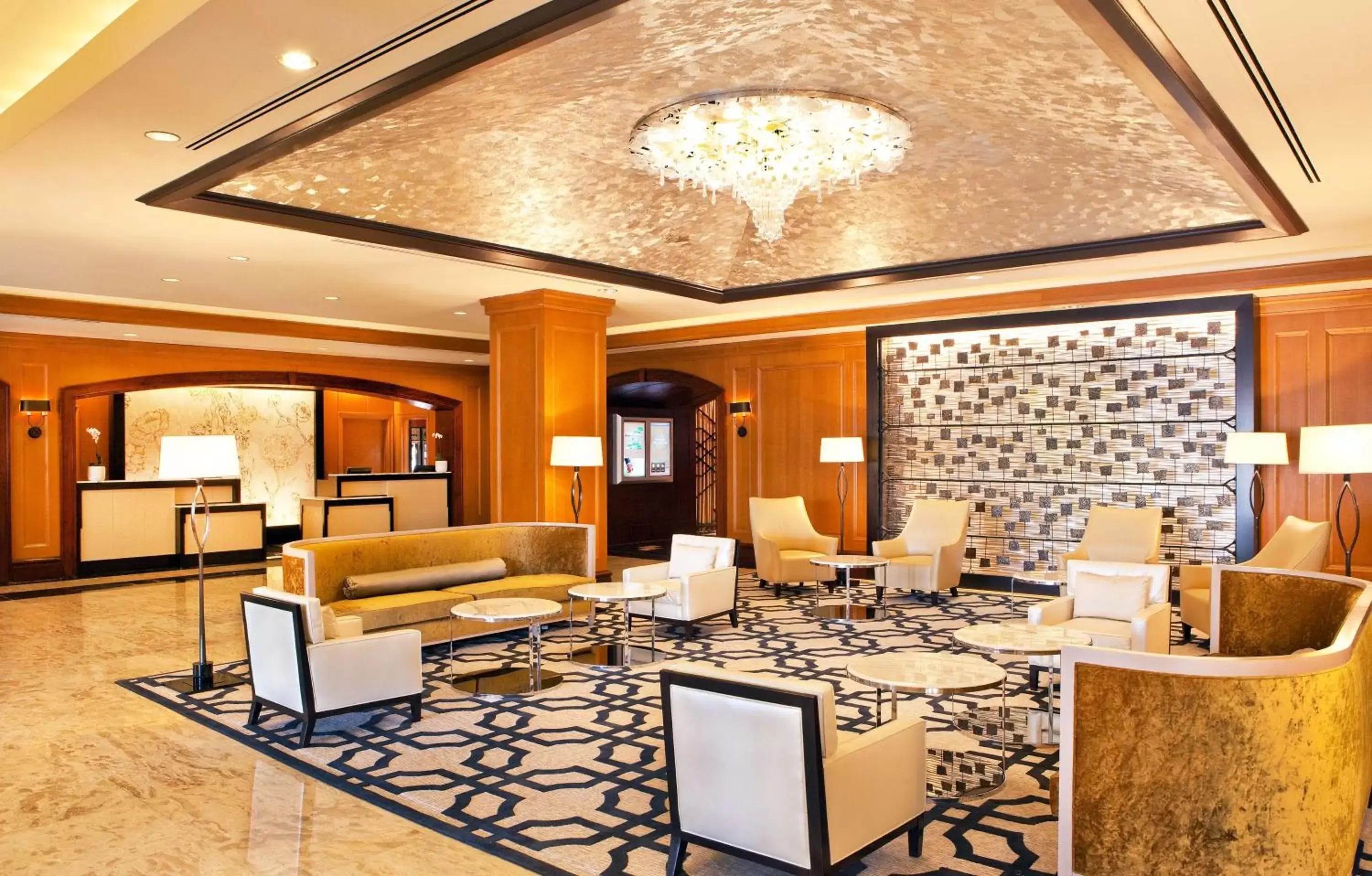Lobby or reception in Hilton Short Hills Lobby or reception in Hilton Short Hills